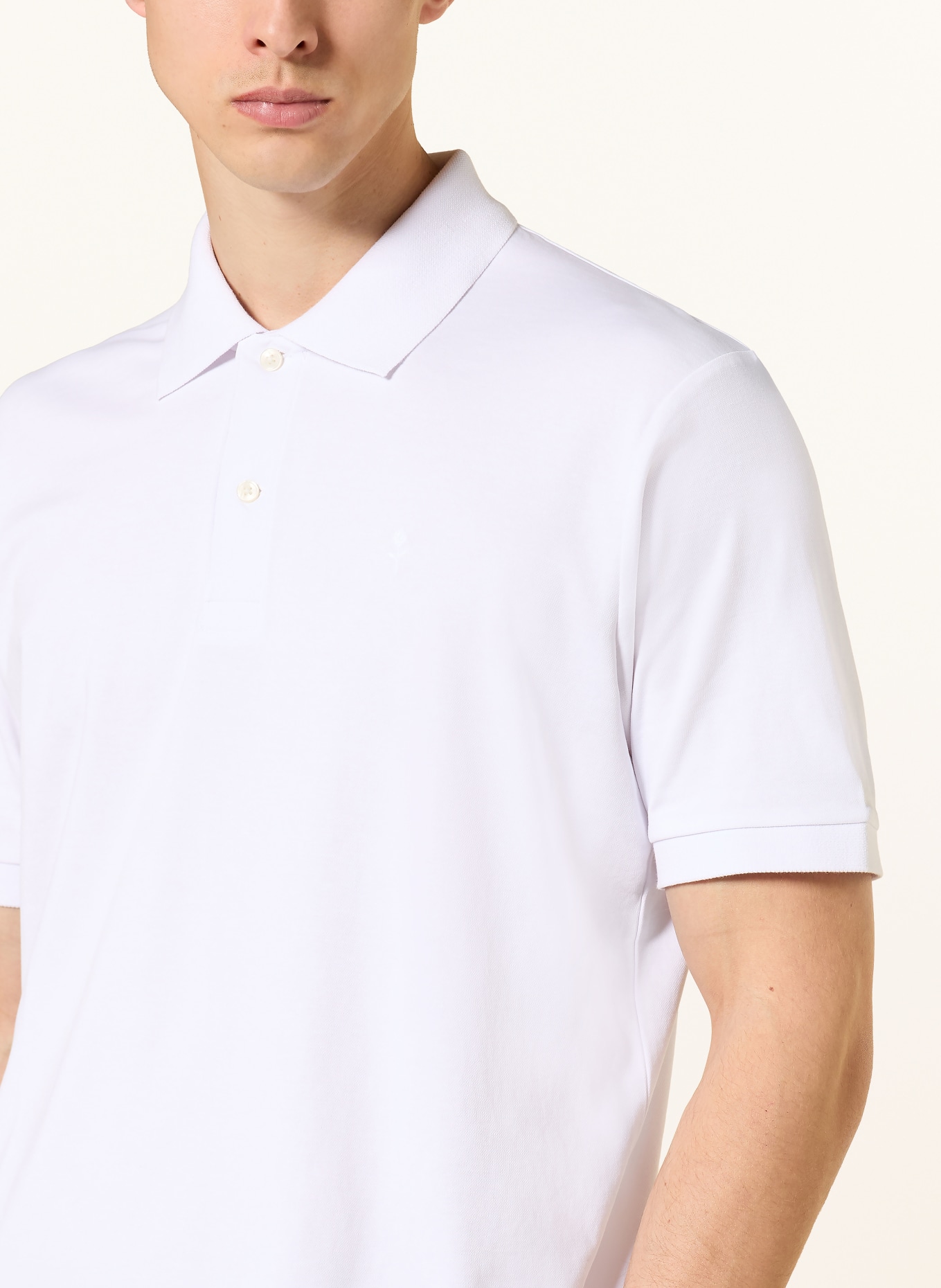 seidensticker Piqué Polo Shirt, Regular Fit: WHITE