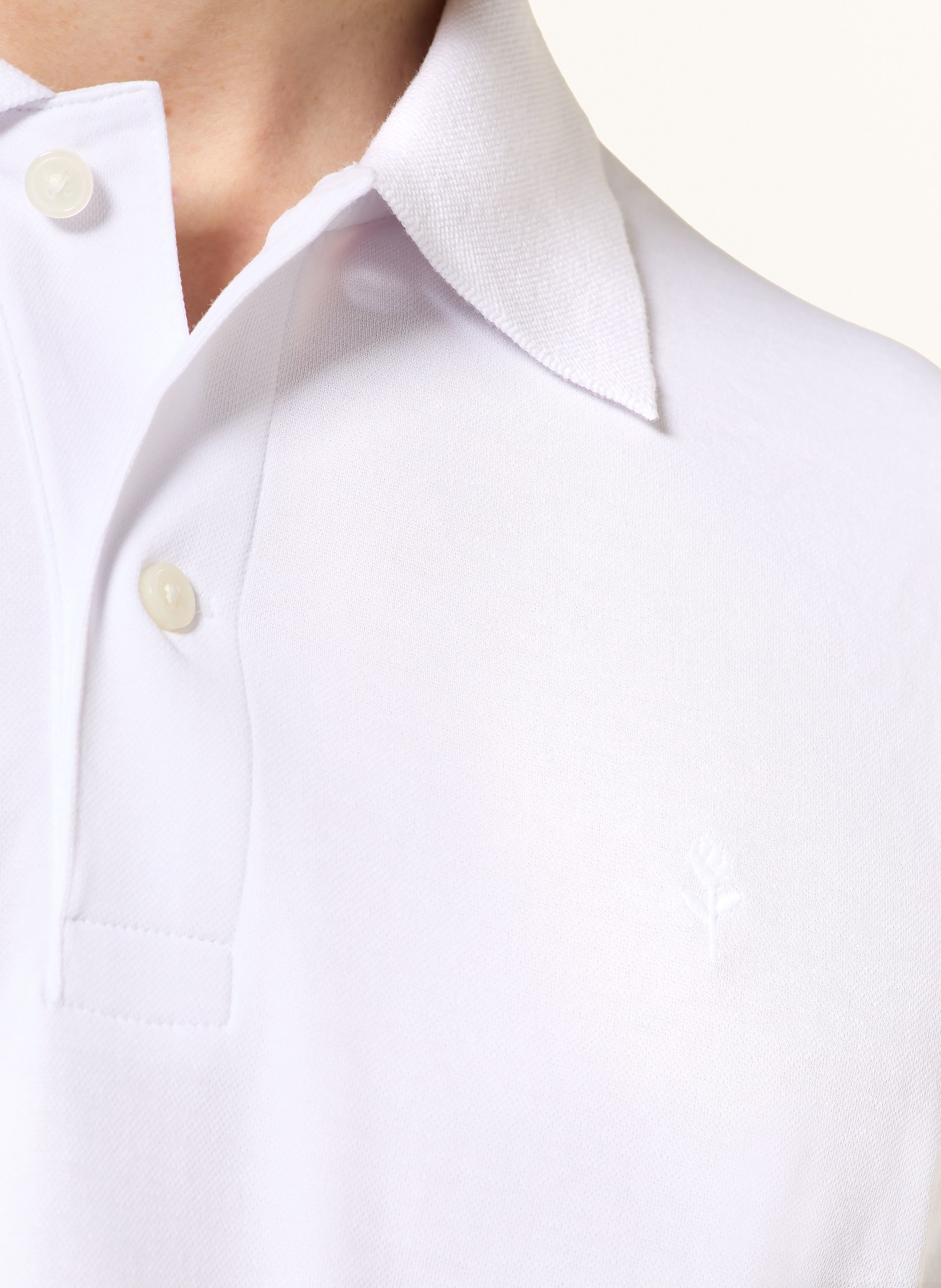 seidensticker Piqué Polo Shirt, Regular Fit: WHITE