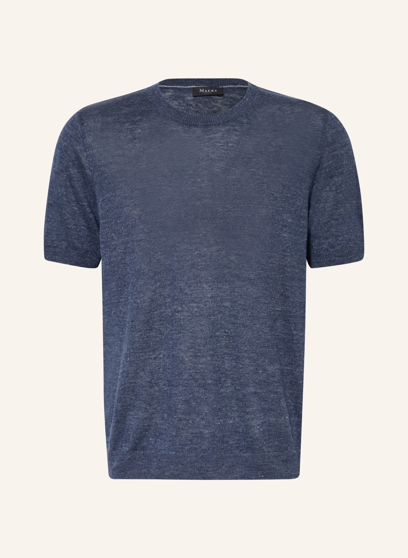 MAERZ MUENCHEN Strickshirt aus Leinen: DUNKELBLAU
