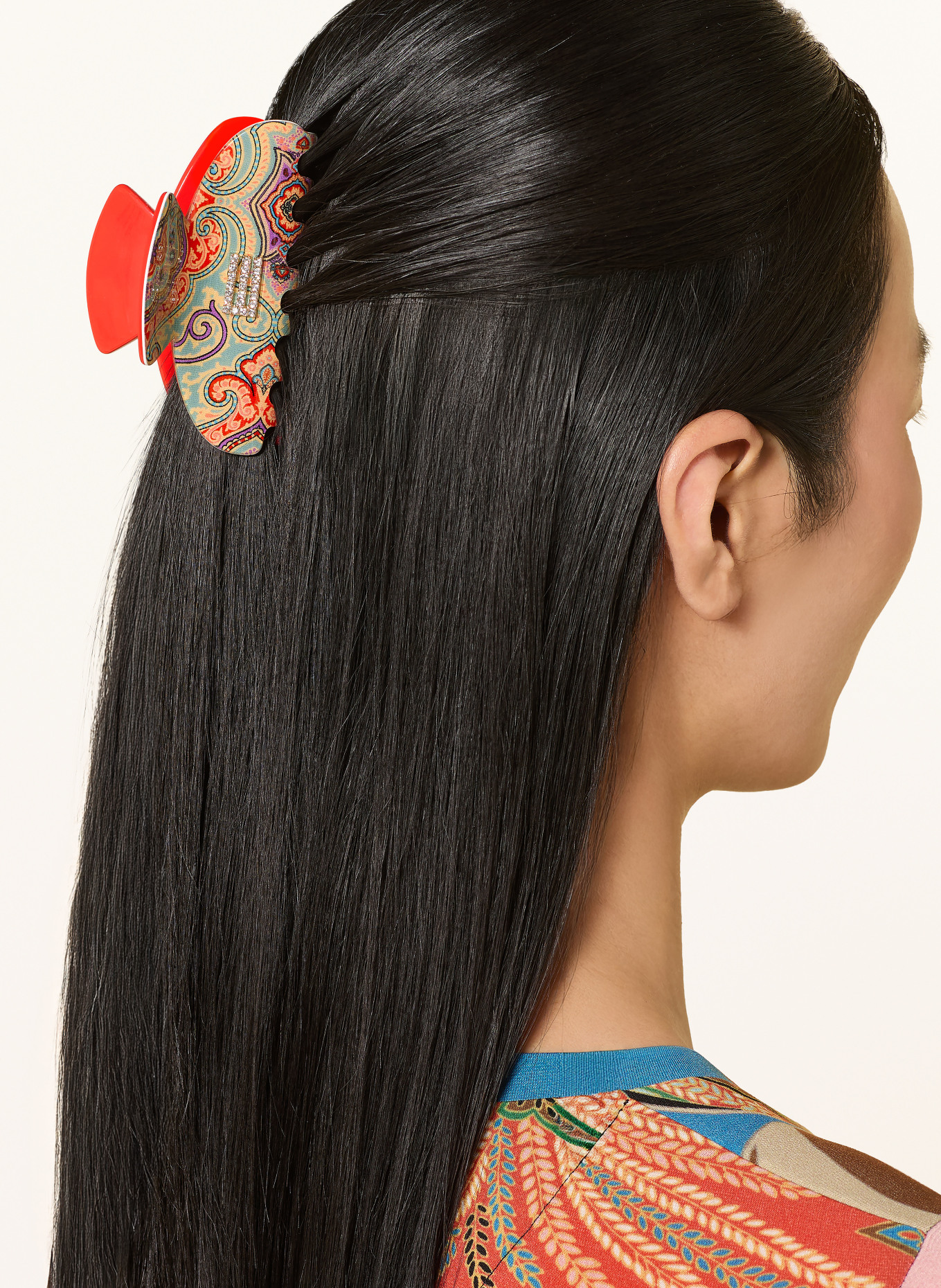 ETRO Haarclip met sierstenen: MINT / PAARS / ROOD