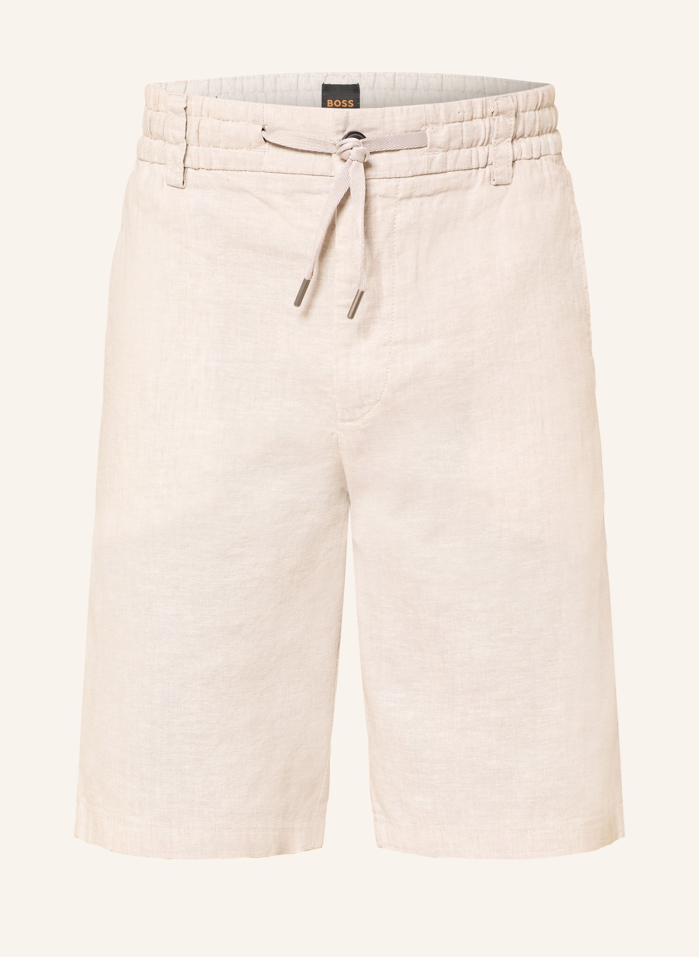 BOSS Chinoshorts CHINO Tapered Fit med hør: BEIGE