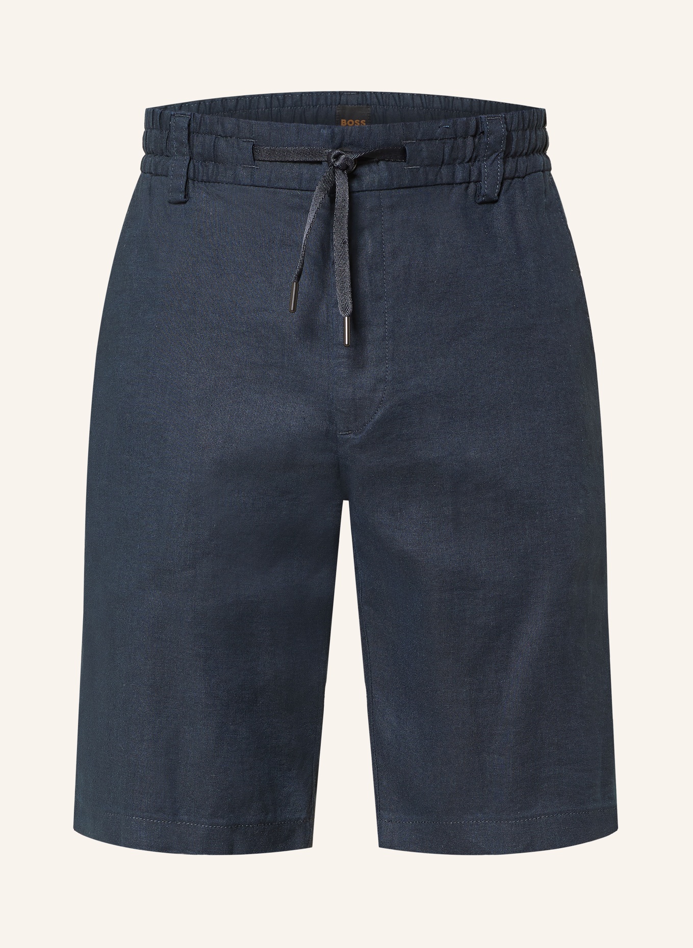 BOSS Chinoshorts CHINO Tapered Fit mit Leinen: DUNKELBLAU