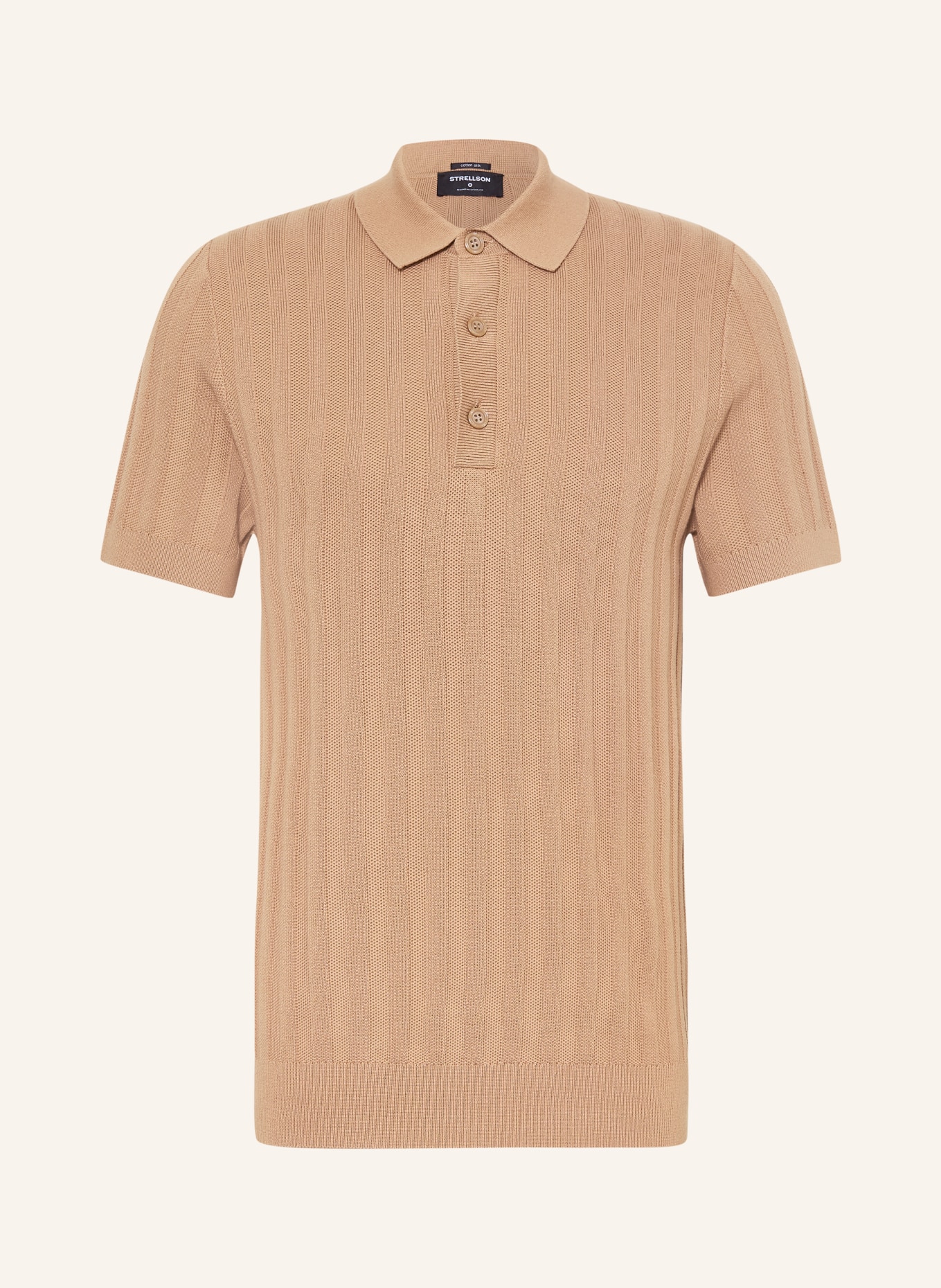 STRELLSON Polo en maille ROBAS: BEIGE