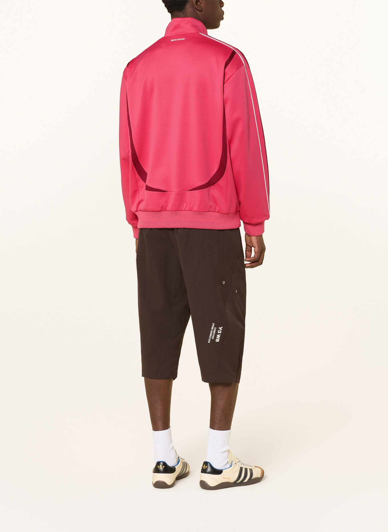 adidas Originals Kurtka treningowa WB: MOCNORÓŻOWY / CIEMNOCZERWONY