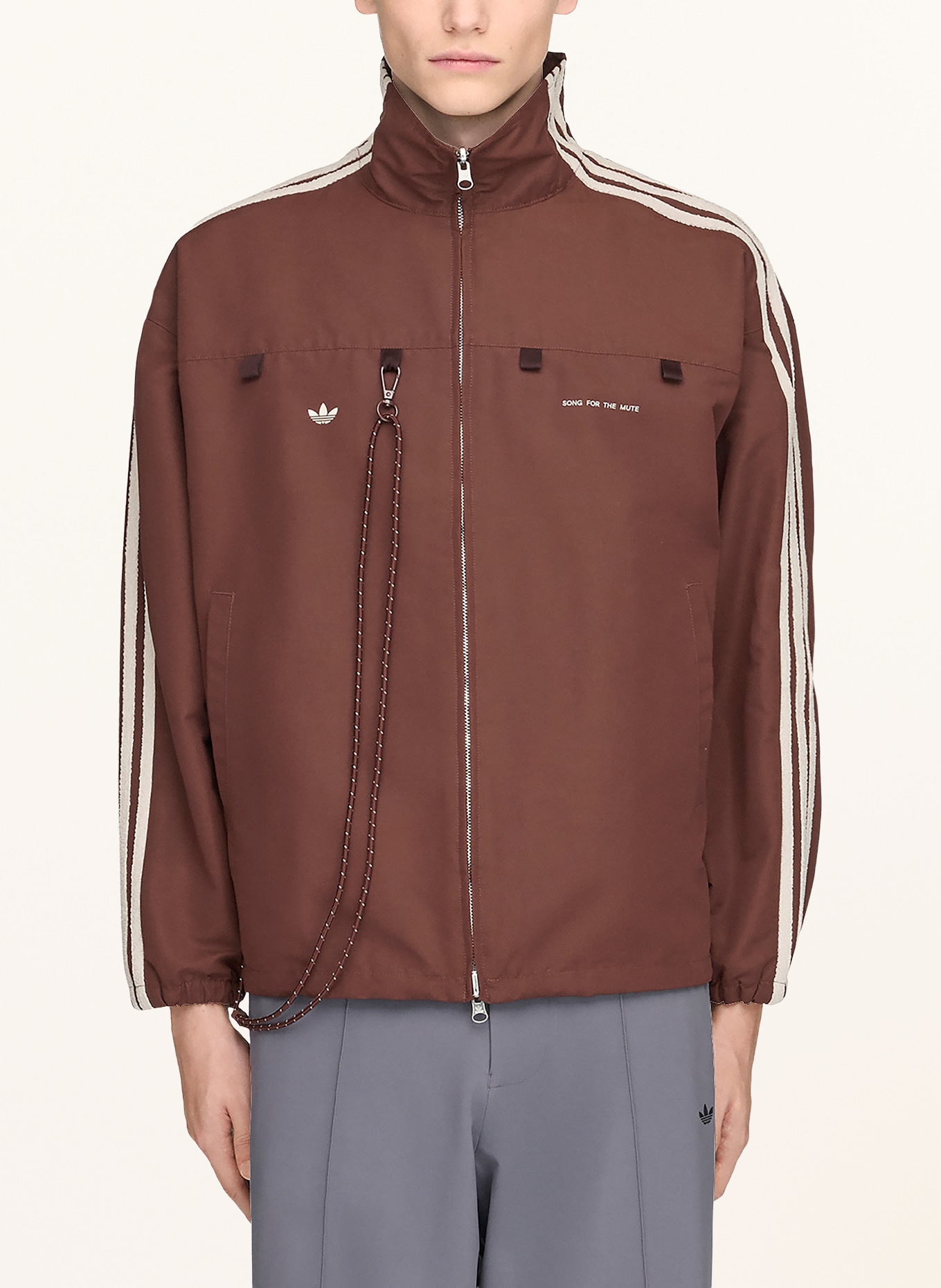 adidas Originals Jacke SFTM007: DUNKELBRAUN / CREME / GELB