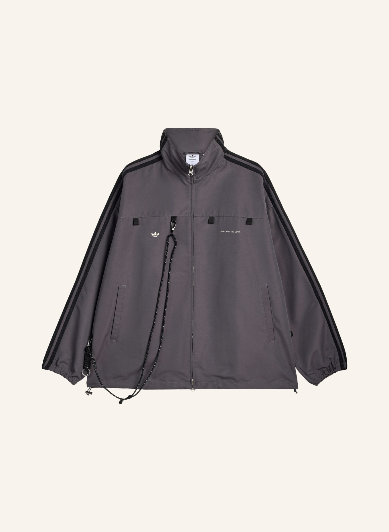 adidas Originals Jas SFTM007: DONKERGRIJS / DONKERGROEN / ZWART