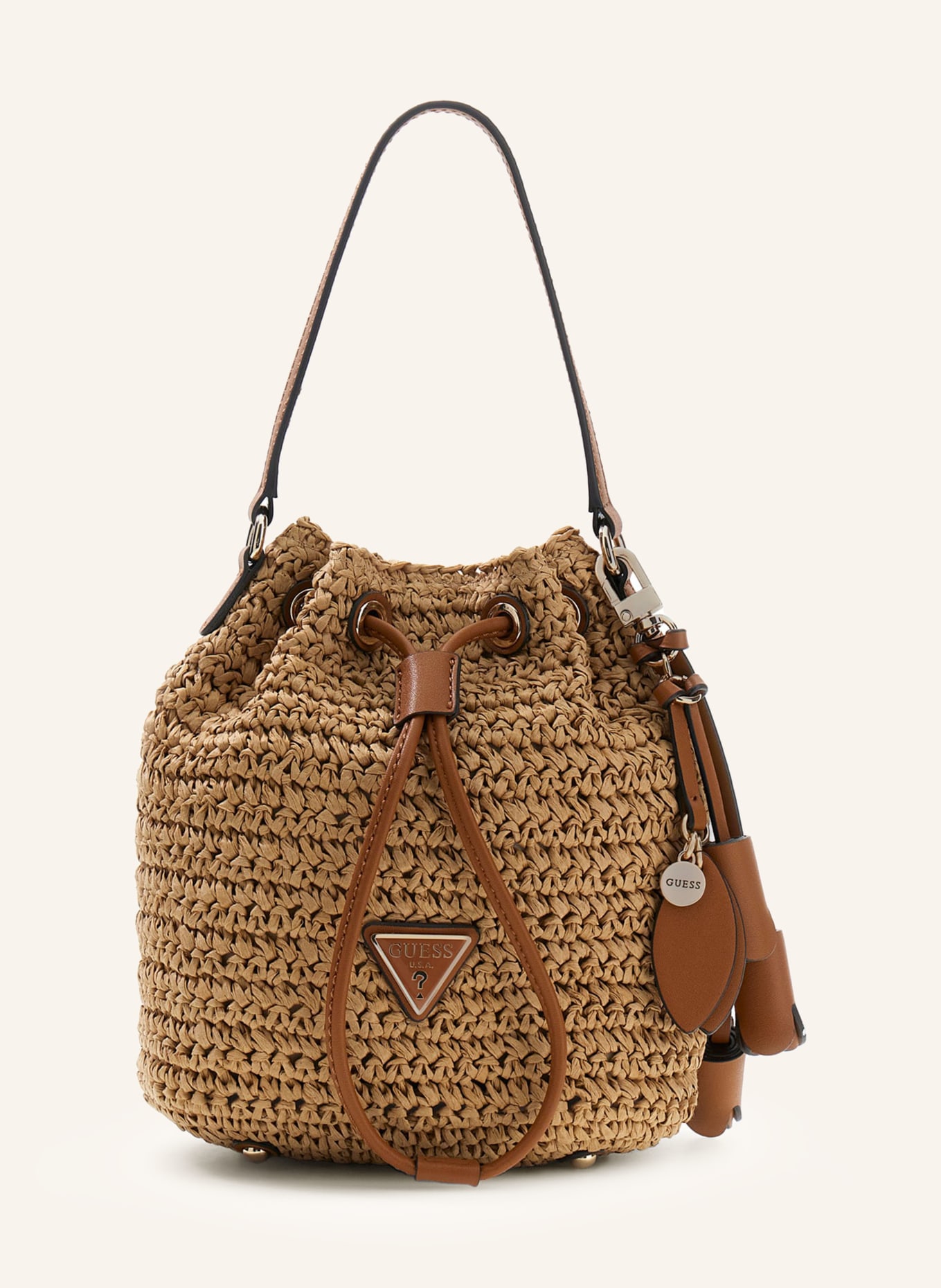 GUESS Taška OFELIA: BÉŽOVÁ / ZLATÁ