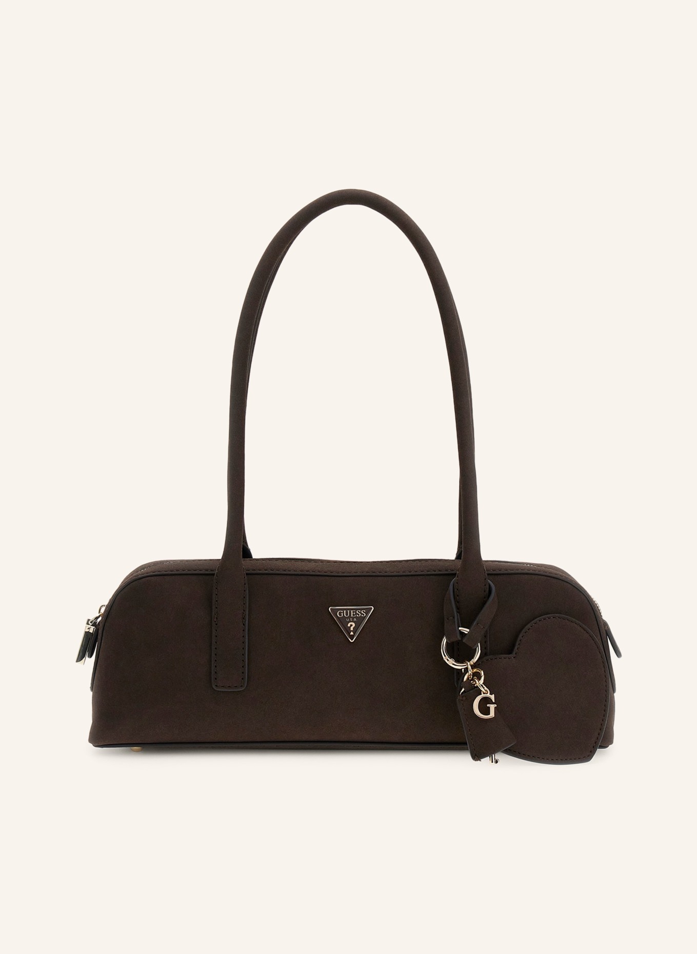 GUESS Schultertasche ISOBEL: DUNKELBRAUN