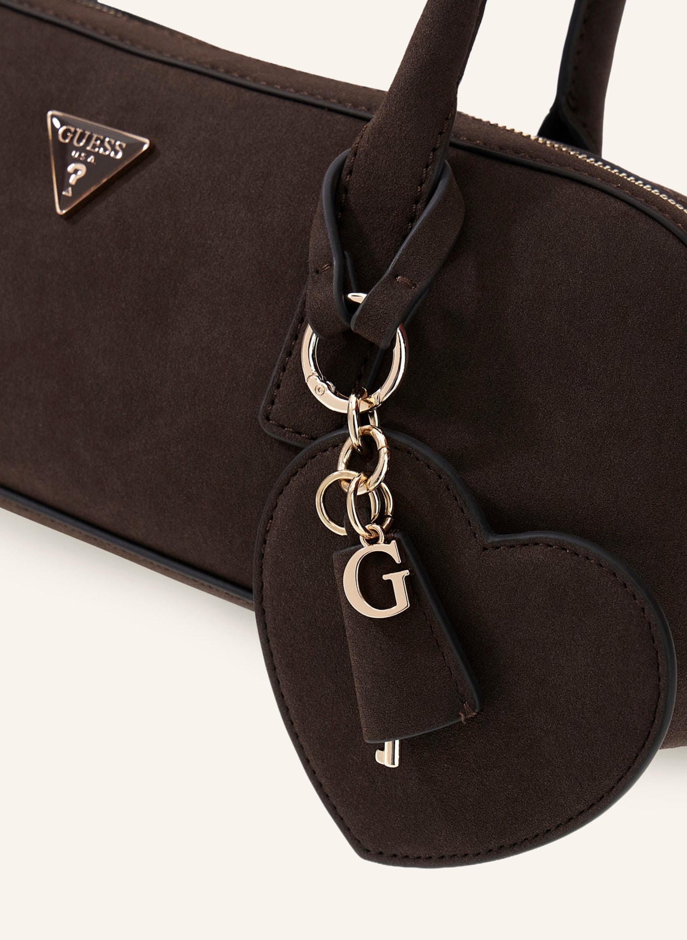 GUESS Schultertasche ISOBEL: DUNKELBRAUN