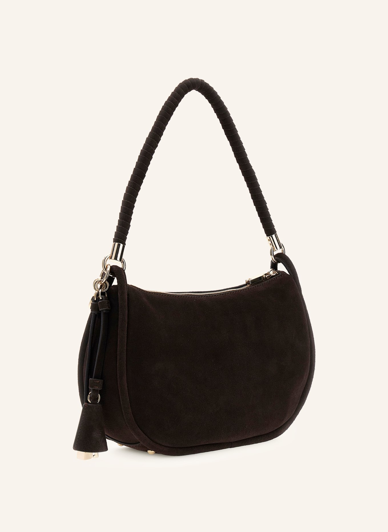 GUESS DANYA Shoulder Bag: DARK BROWN / GOLD