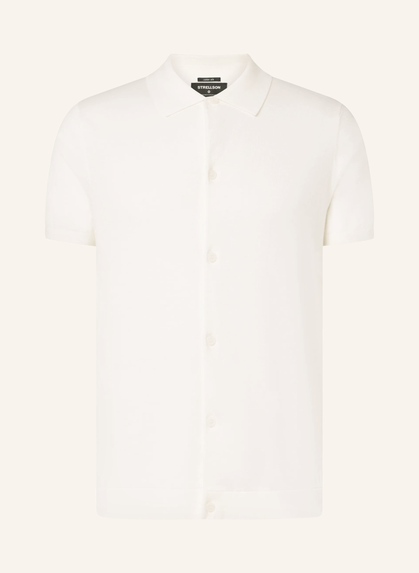STRELLSON Strickhemd ROBAS Regular Fit: WEISS