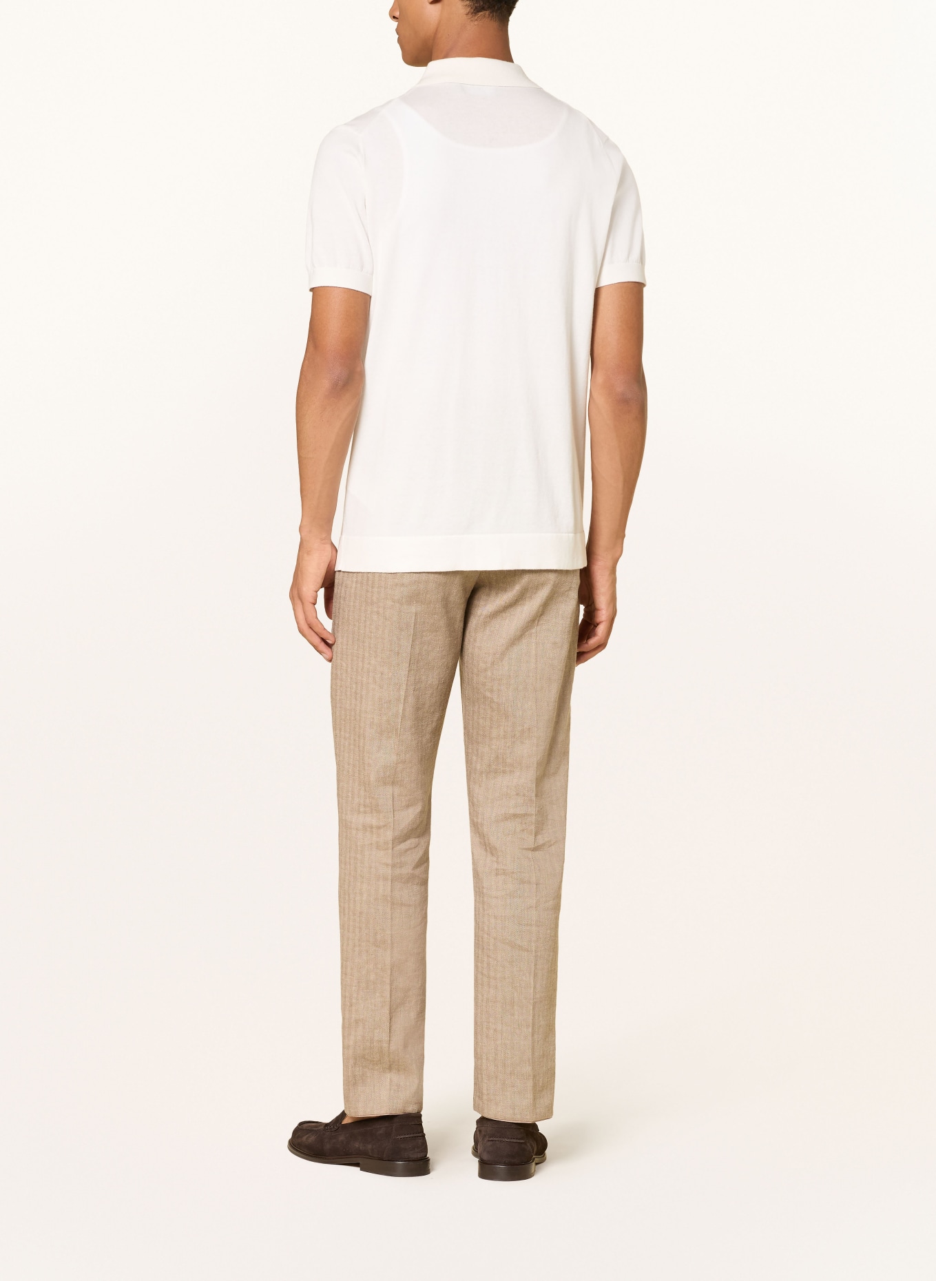 STRELLSON Strickhemd ROBAS Regular Fit: WEISS
