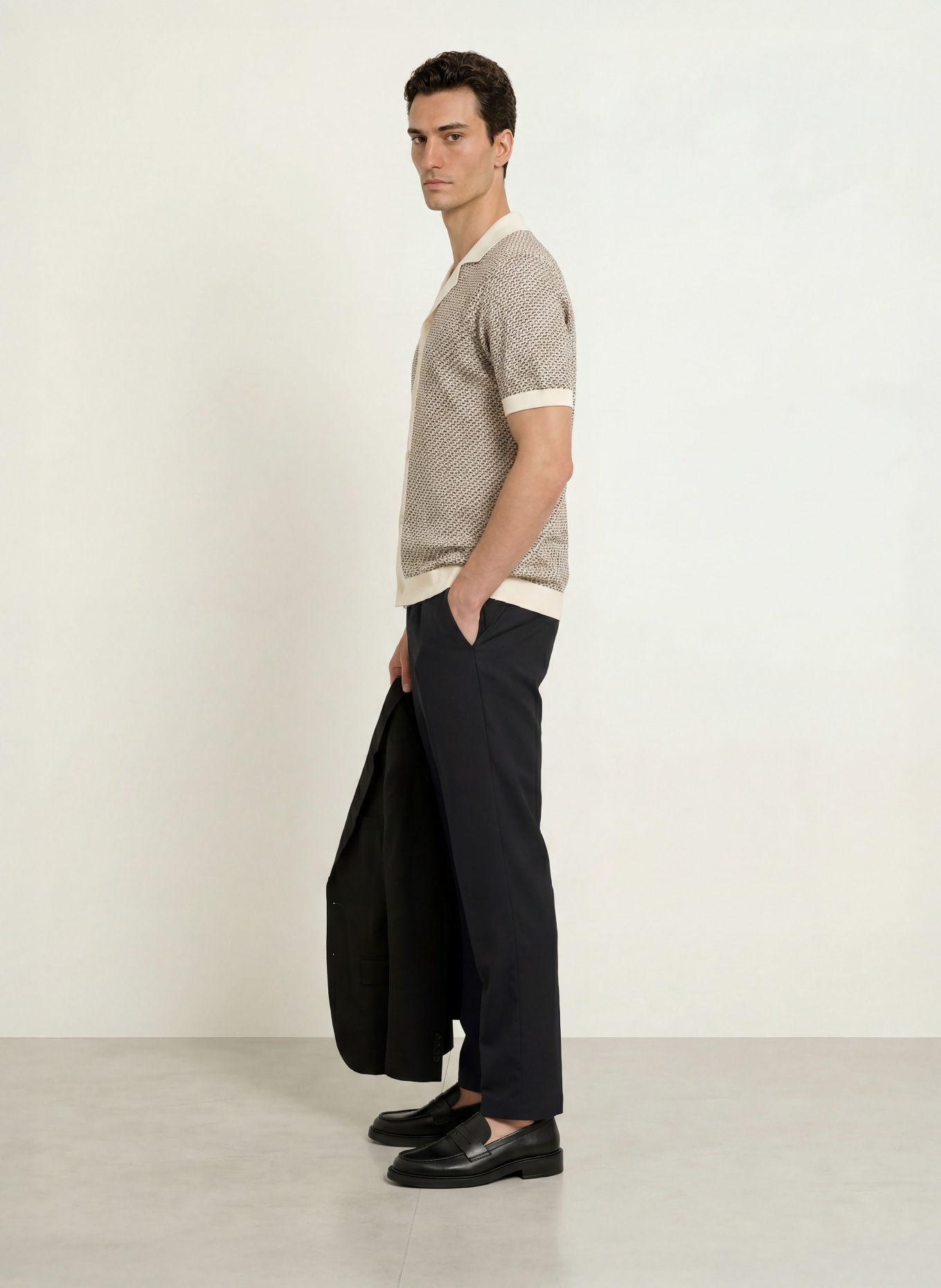 STRELLSON Pantalon de costume TOMEO coupe classique en lin: 001 Black 001