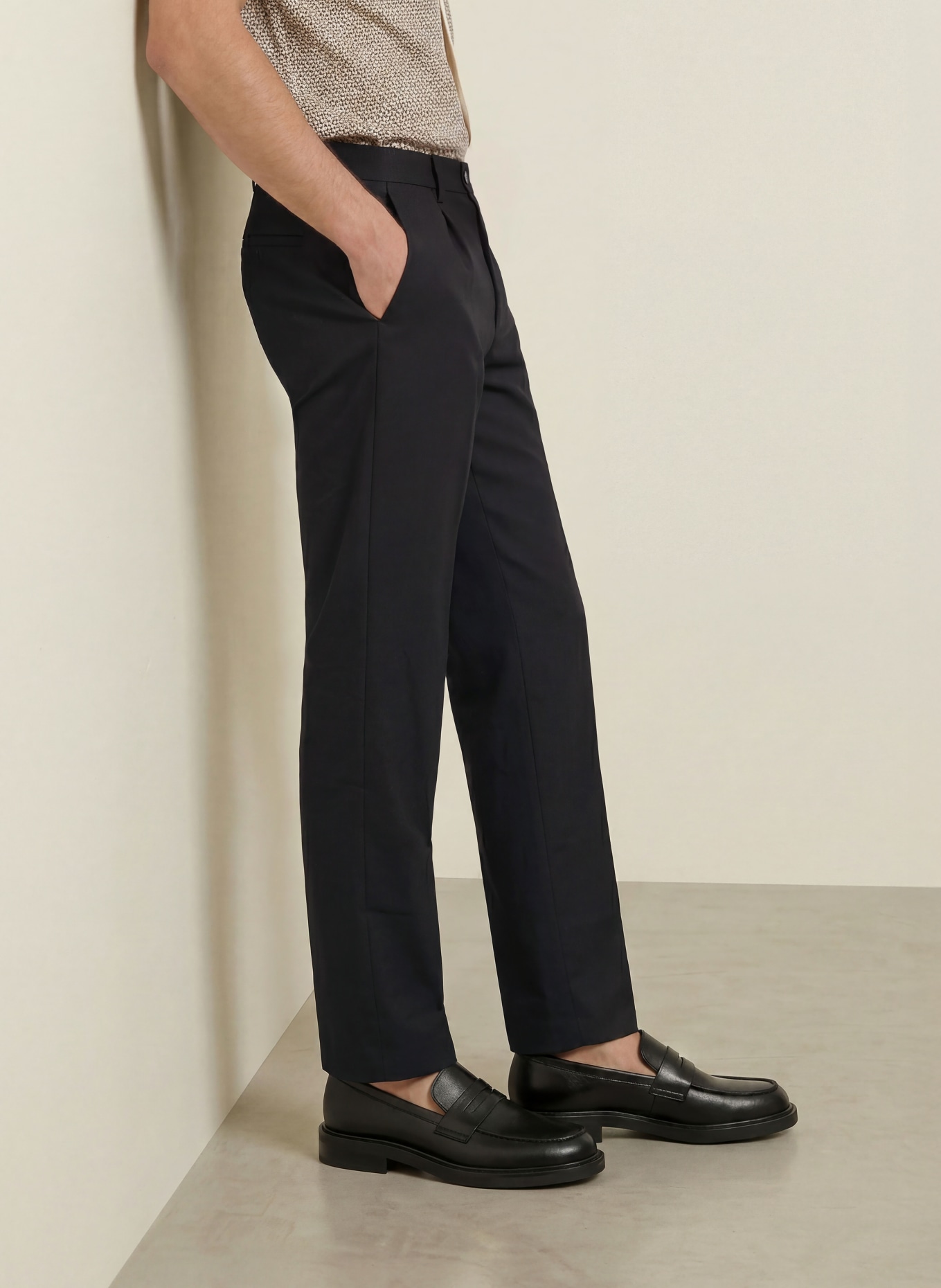 STRELLSON Pantalon de costume TOMEO coupe classique en lin: 001 Black 001