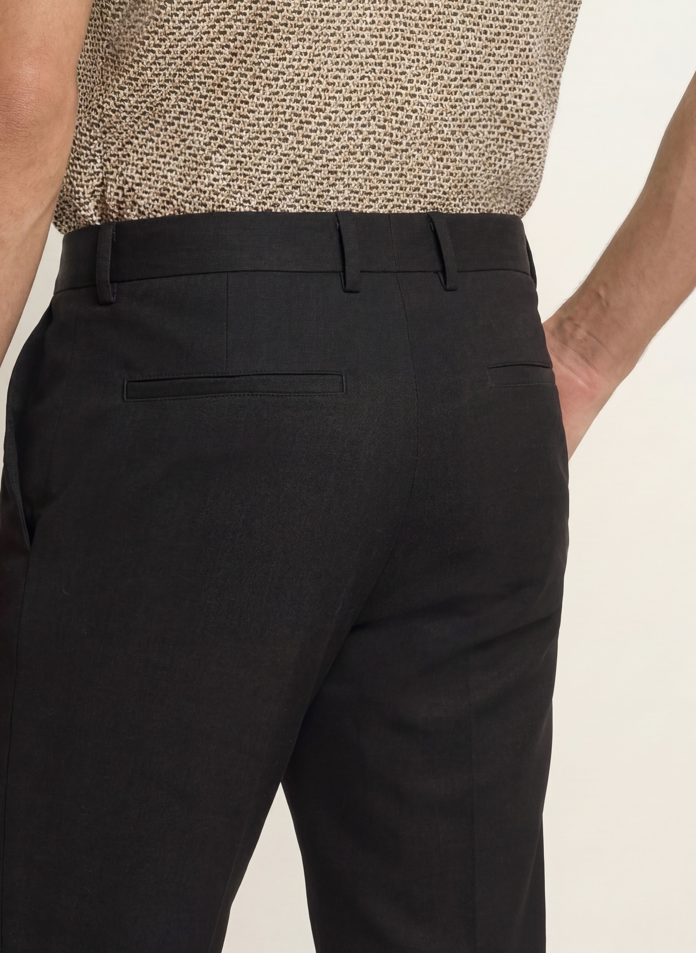 STRELLSON Pantalon de costume TOMEO coupe classique en lin: 001 Black 001