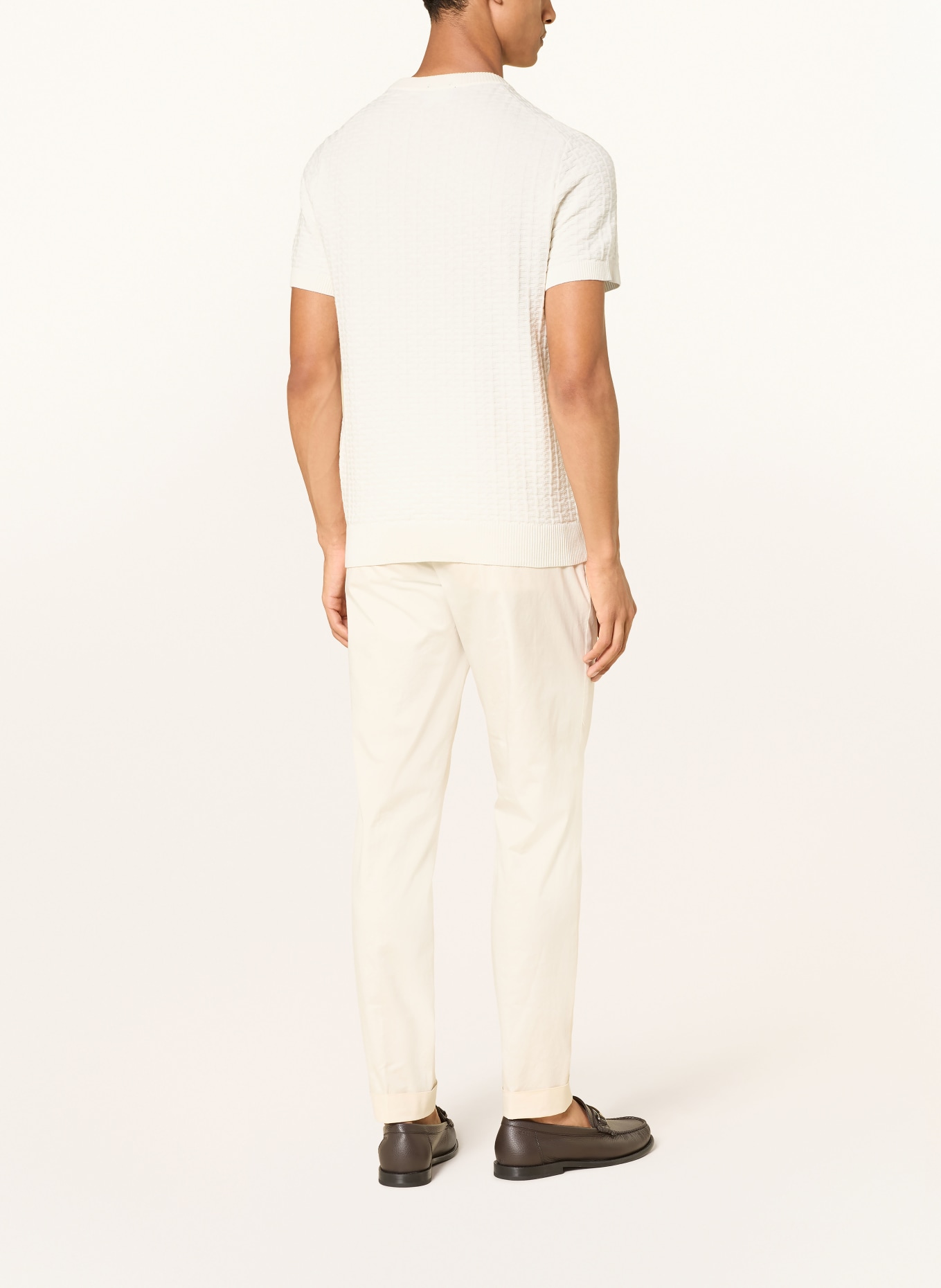 STRELLSON ROBAS Knit Shirt: WHITE