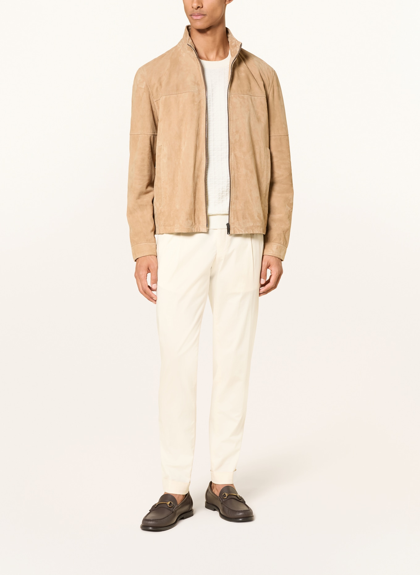 STRELLSON ROBAS Knit Shirt: WHITE