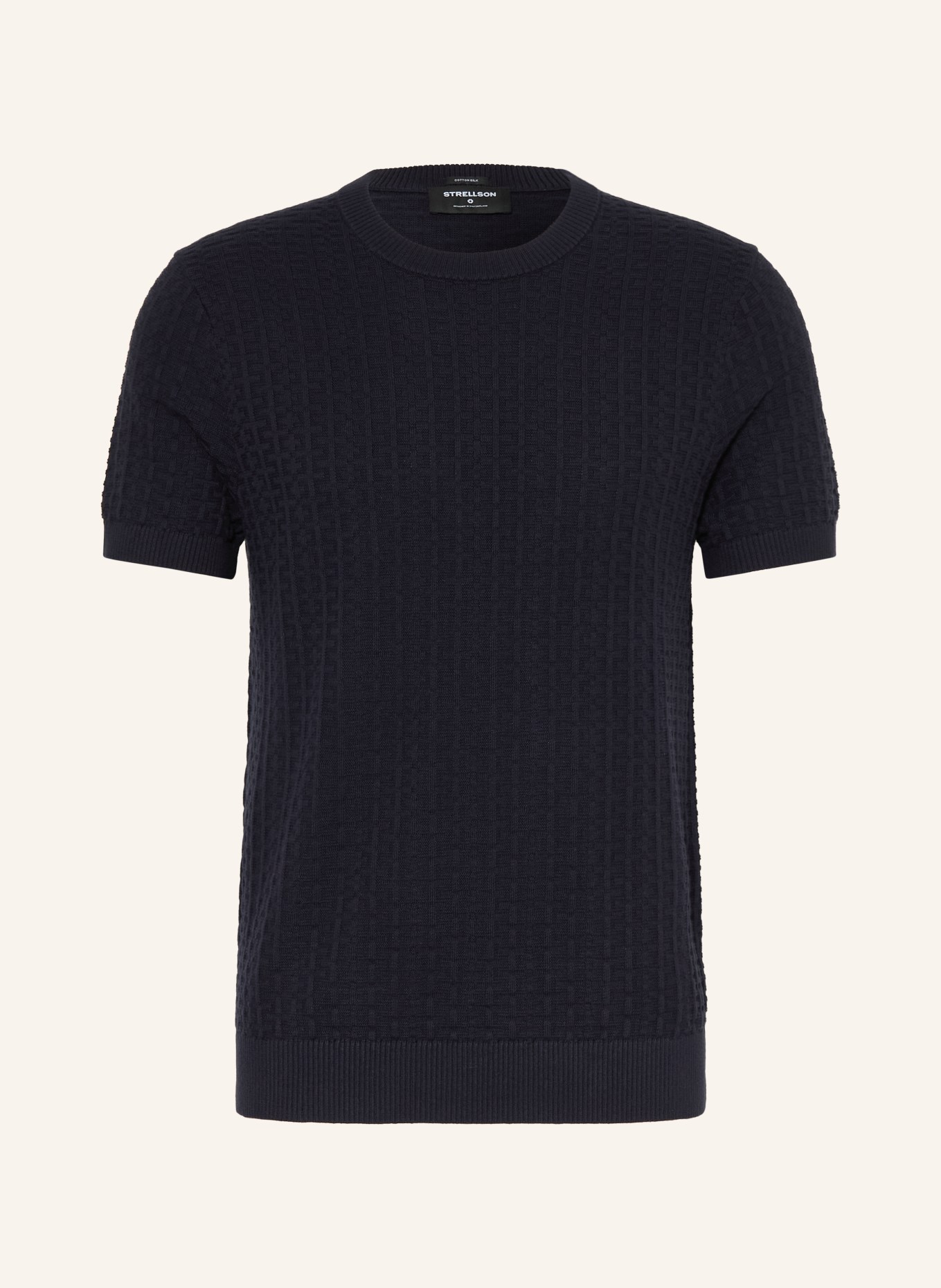STRELLSON Strickshirt ROBAS: DUNKELBLAU