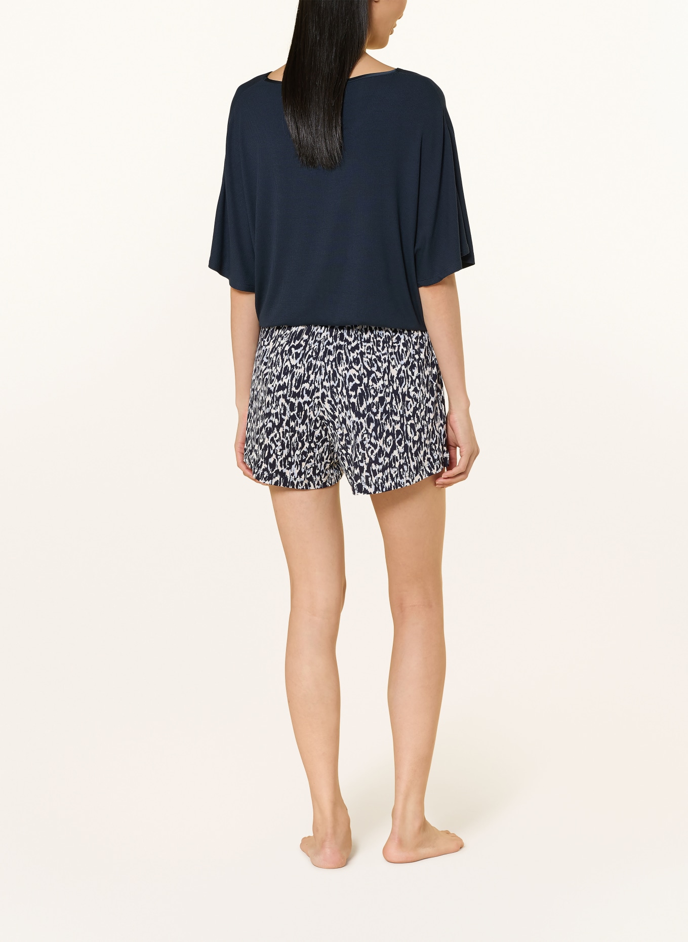BOSS short de nuit: BLEU FONCÉ / BLANC
