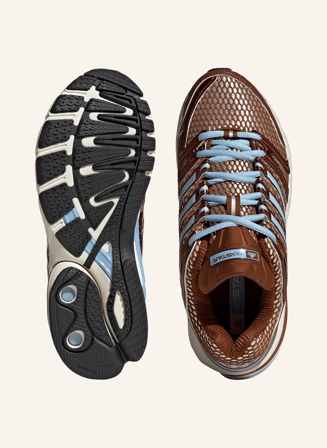 adidas Originals Tenisky ADISTAR CONTROL 5: HNĚDÁ / TMAVĚ MODRÁ / BÍLÁ