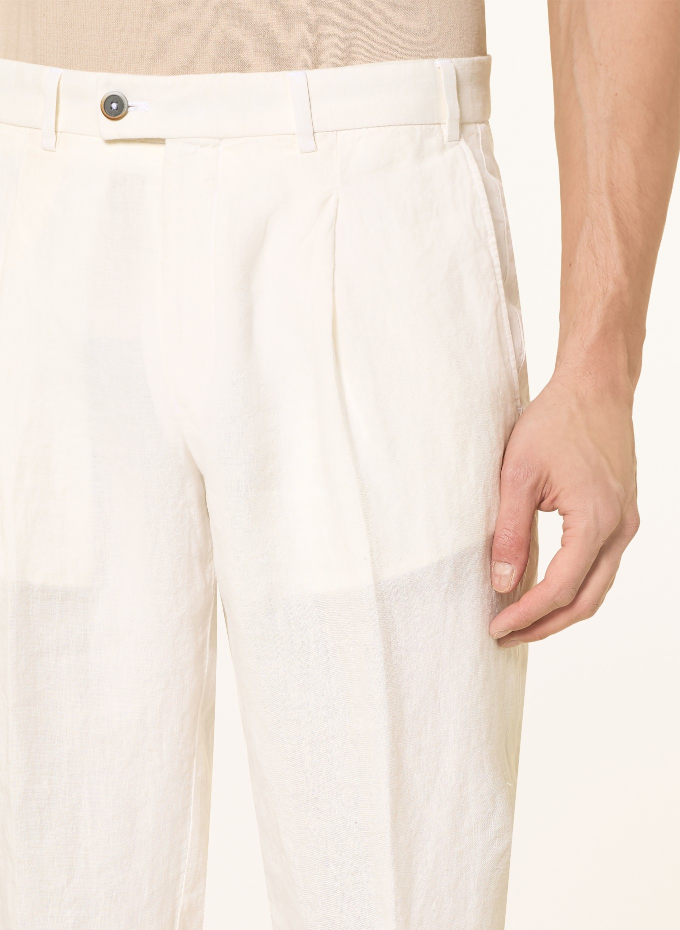 HILTL Linen-chino PRIMO Regular Fit: CREME