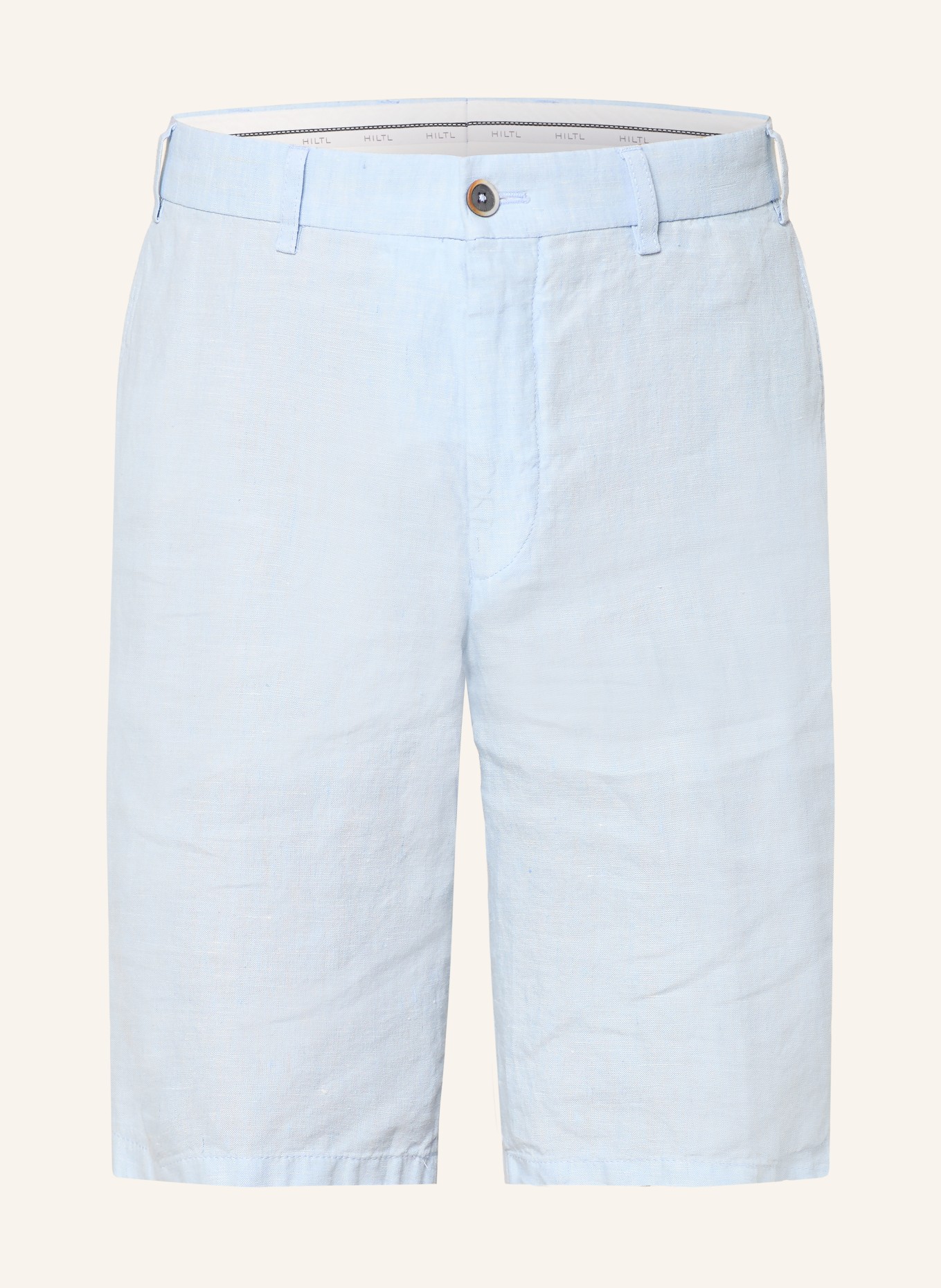 HILTL PARMINO chino-short van linnen: LICHTBLAUW