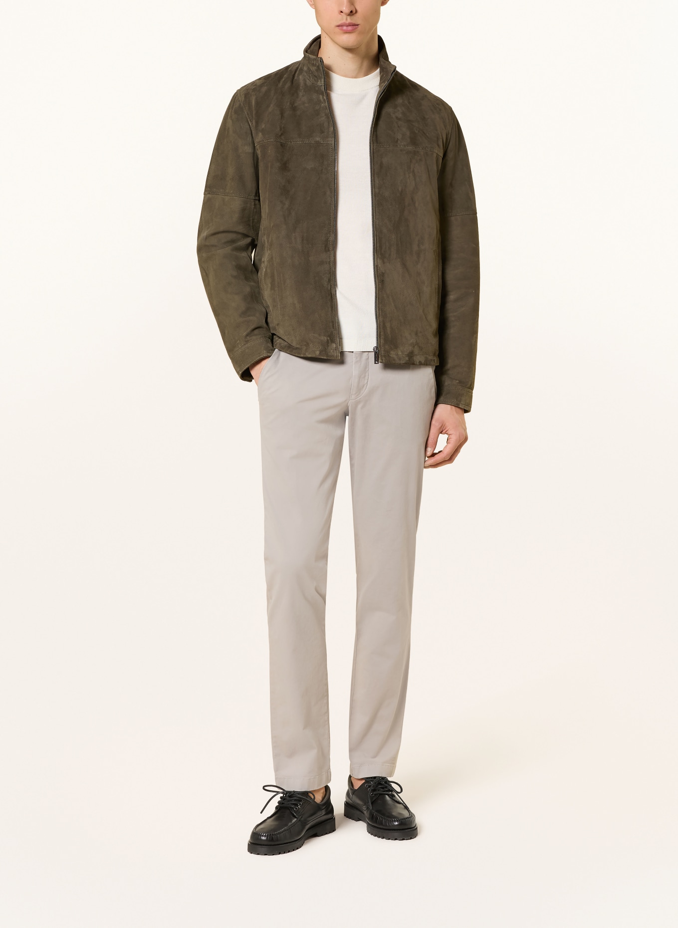 HILTL Chino Extra Slim Fit: HELLGRAU