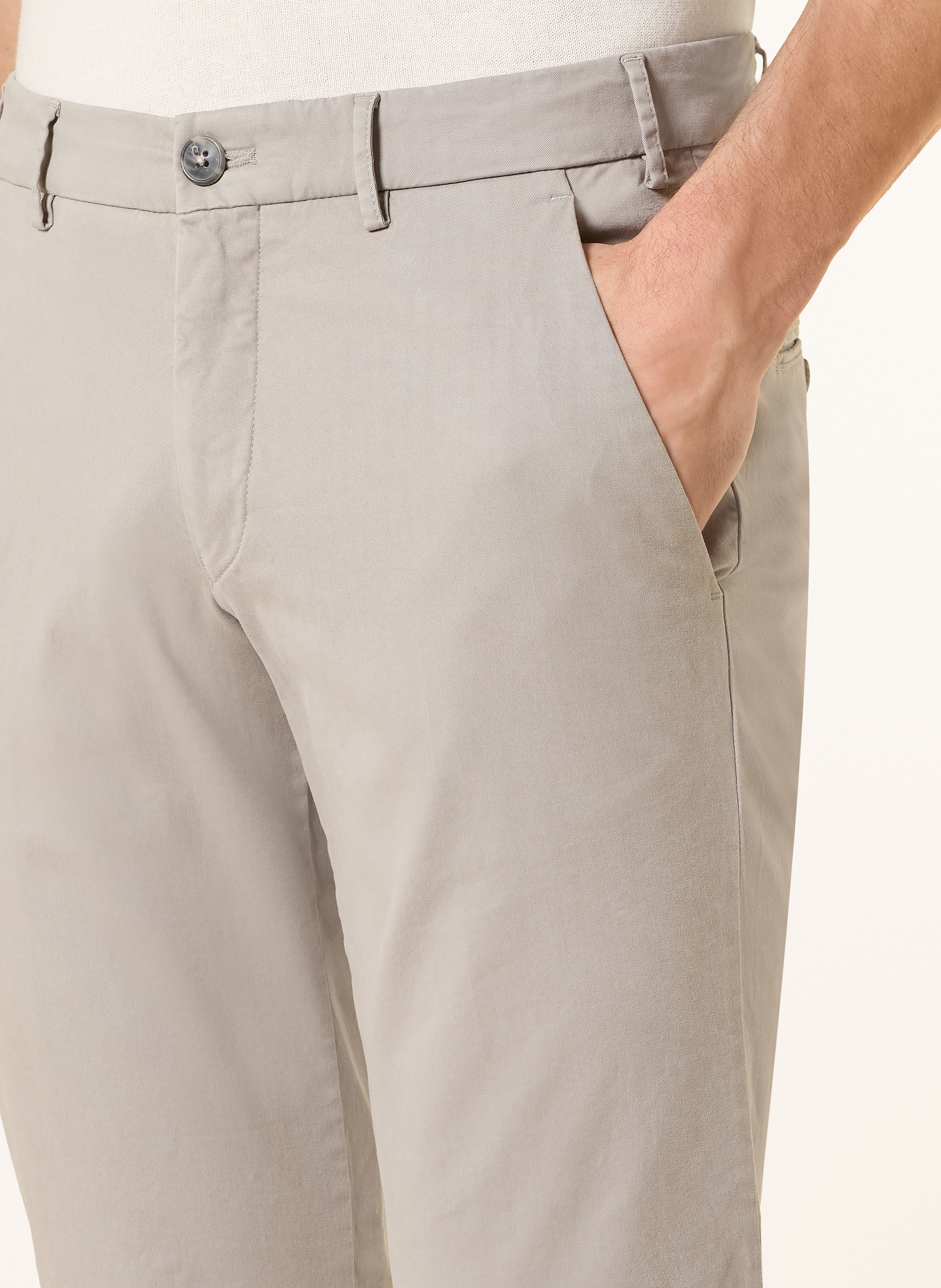 HILTL Chino Extra Slim Fit: HELLGRAU