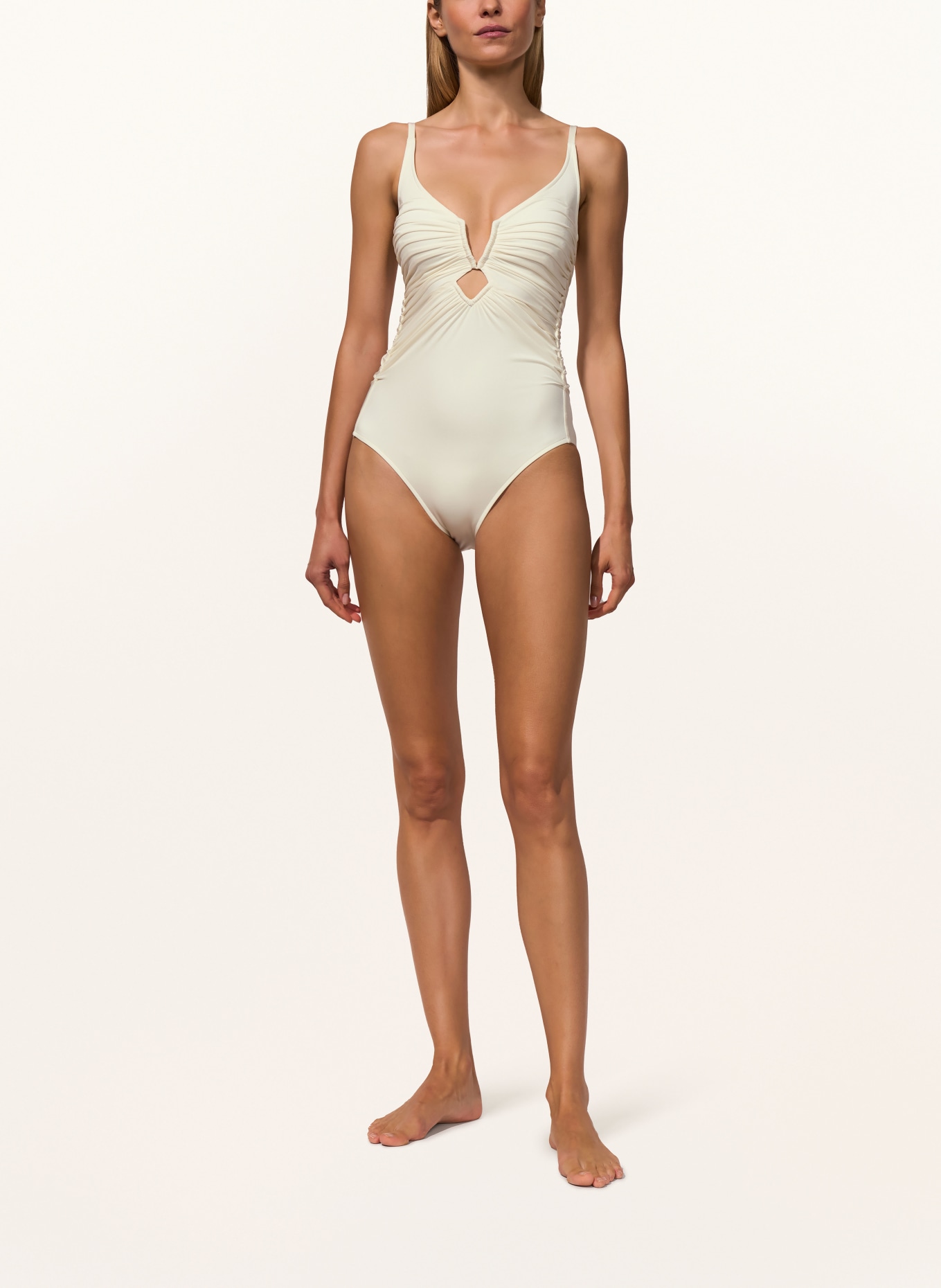 MARYAN MEHLHORN SOUFLÈE Swimsuit: ECRU