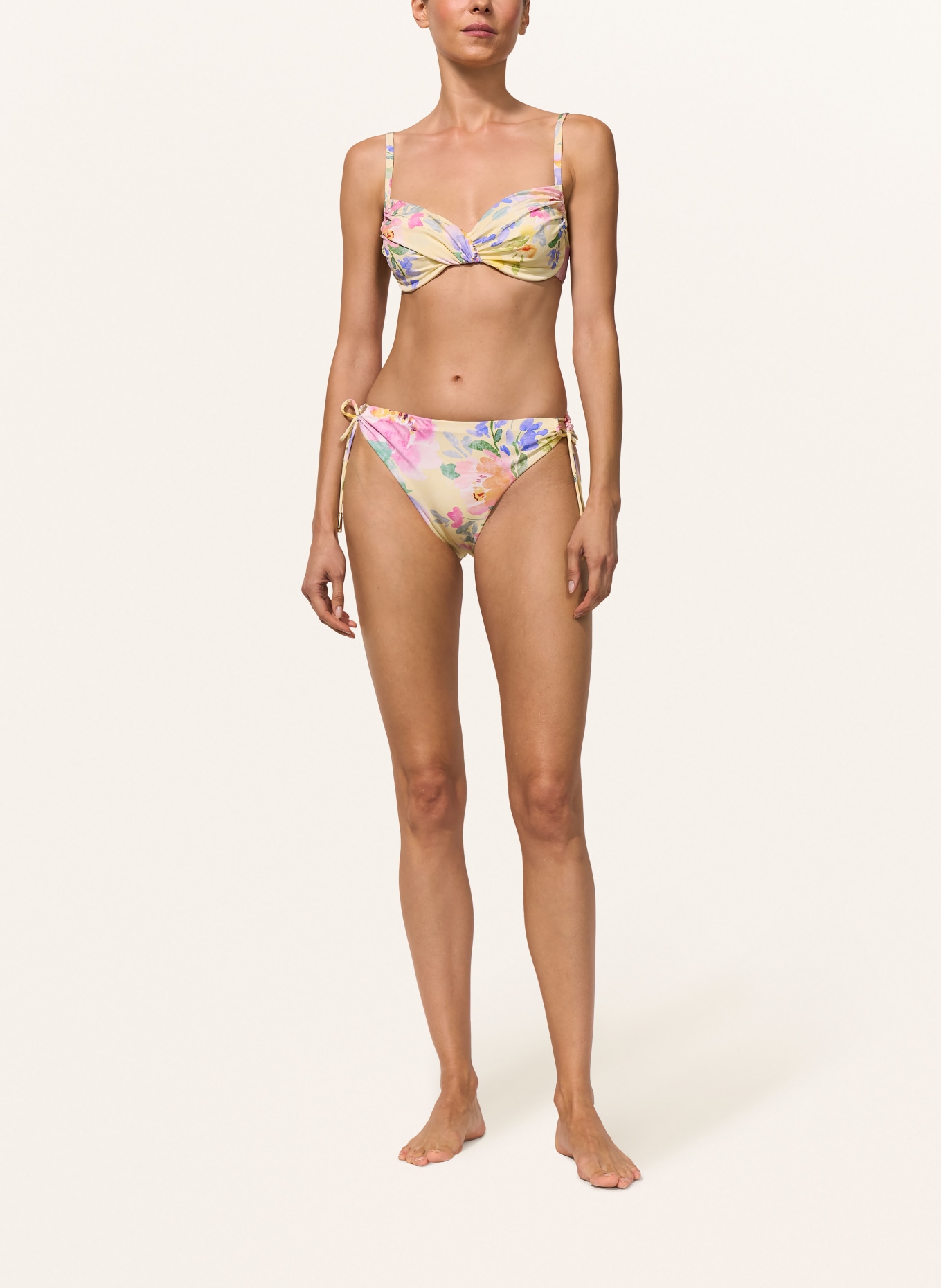 MARYAN MEHLHORN Basic bikinibroekje FLORESSENCE: LICHTGEEL / ROZE / GROEN
