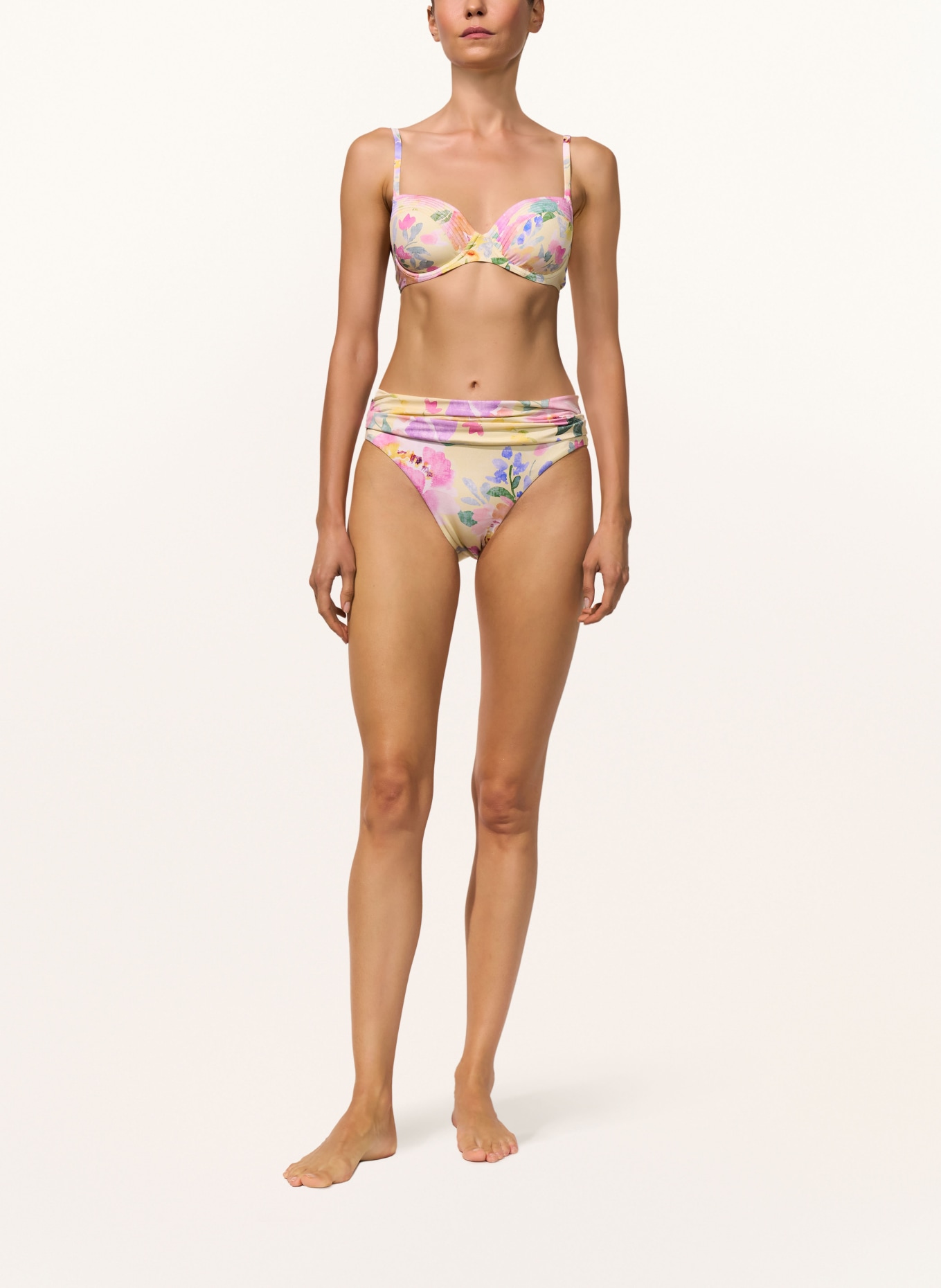 MARYAN MEHLHORN Basic bikinibroekje FLORESSENCE: LICHTGEEL / ROZE / GROEN