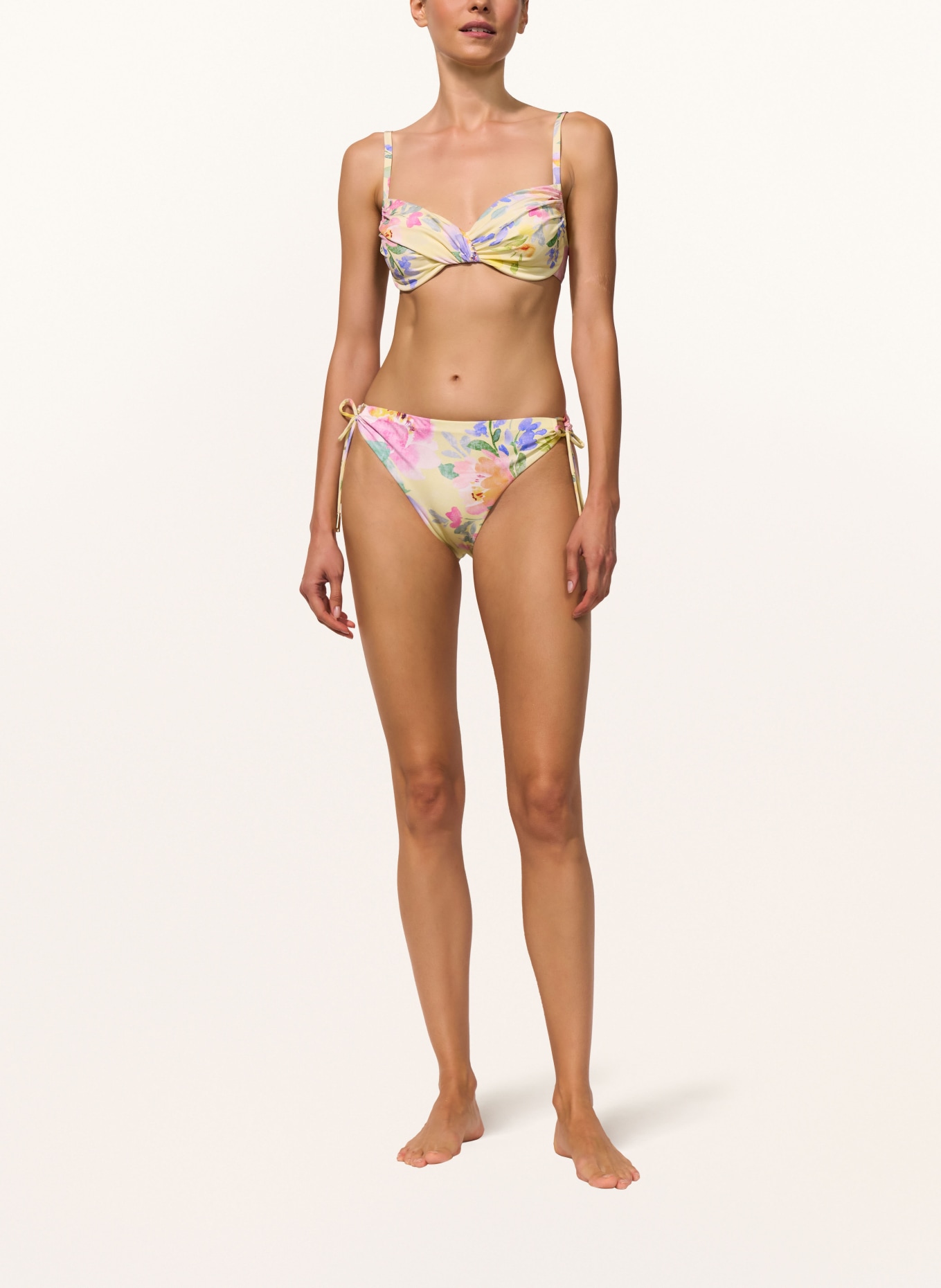 MARYAN MEHLHORN Haut de bikini à armatures FLORESSENCE: JAUNE CLAIR / ROSE / BLEU