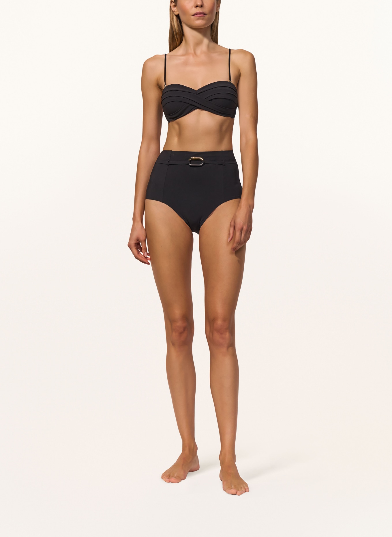 MARYAN MEHLHORN Bas de bikini taille haute SILHOUET: NOIR