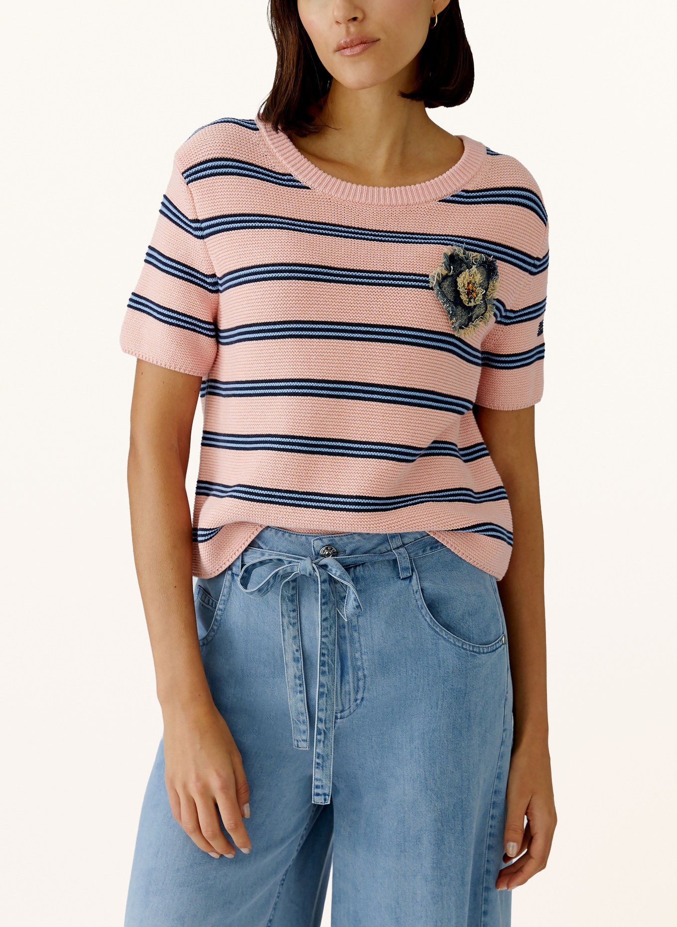 oui Strickshirt: ROSÉ / HELLBLAU / DUNKELBLAU