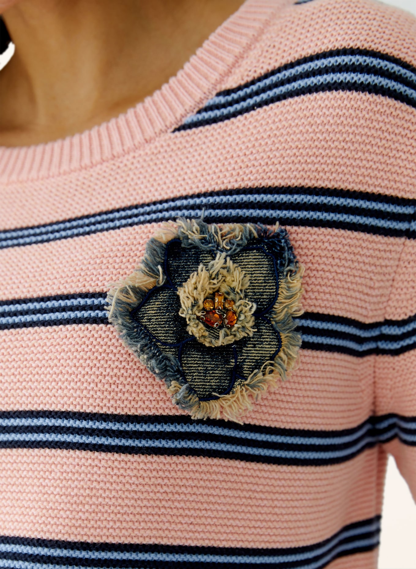 oui Strickshirt: ROSÉ / HELLBLAU / DUNKELBLAU