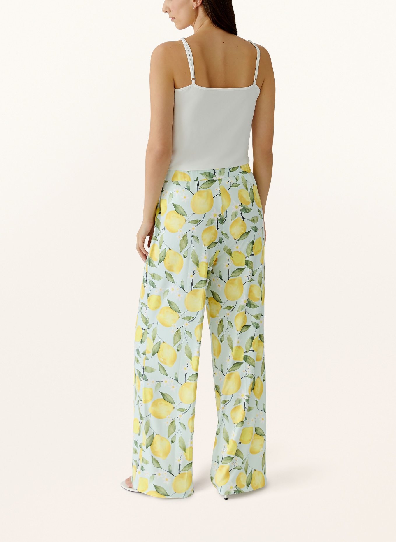 oui Jersey pants: GREEN / YELLOW / TURQUOISE