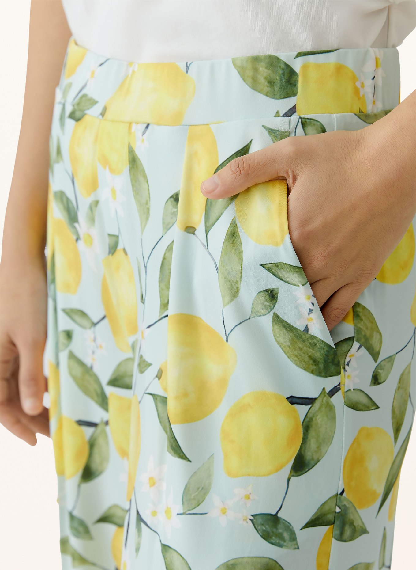 oui Jersey pants: GREEN / YELLOW / TURQUOISE