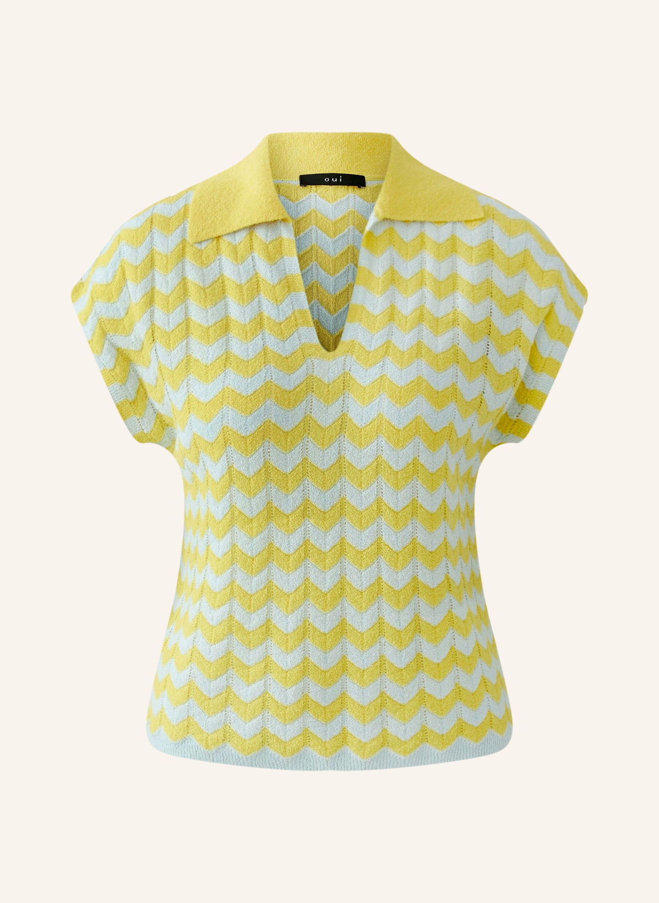 oui Pull en maille: JAUNE / TURQUOISE
