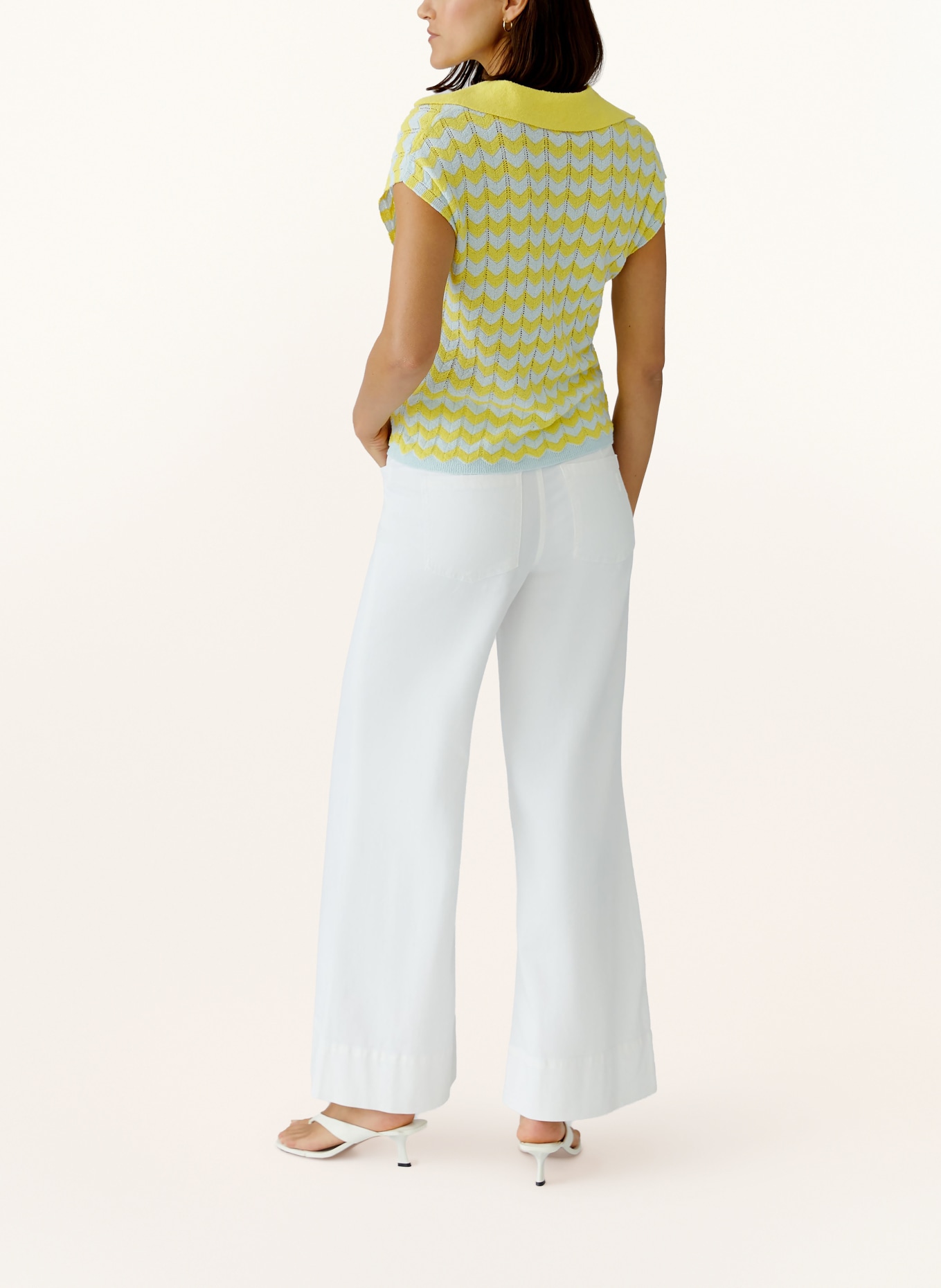 oui Pull en maille: JAUNE / TURQUOISE