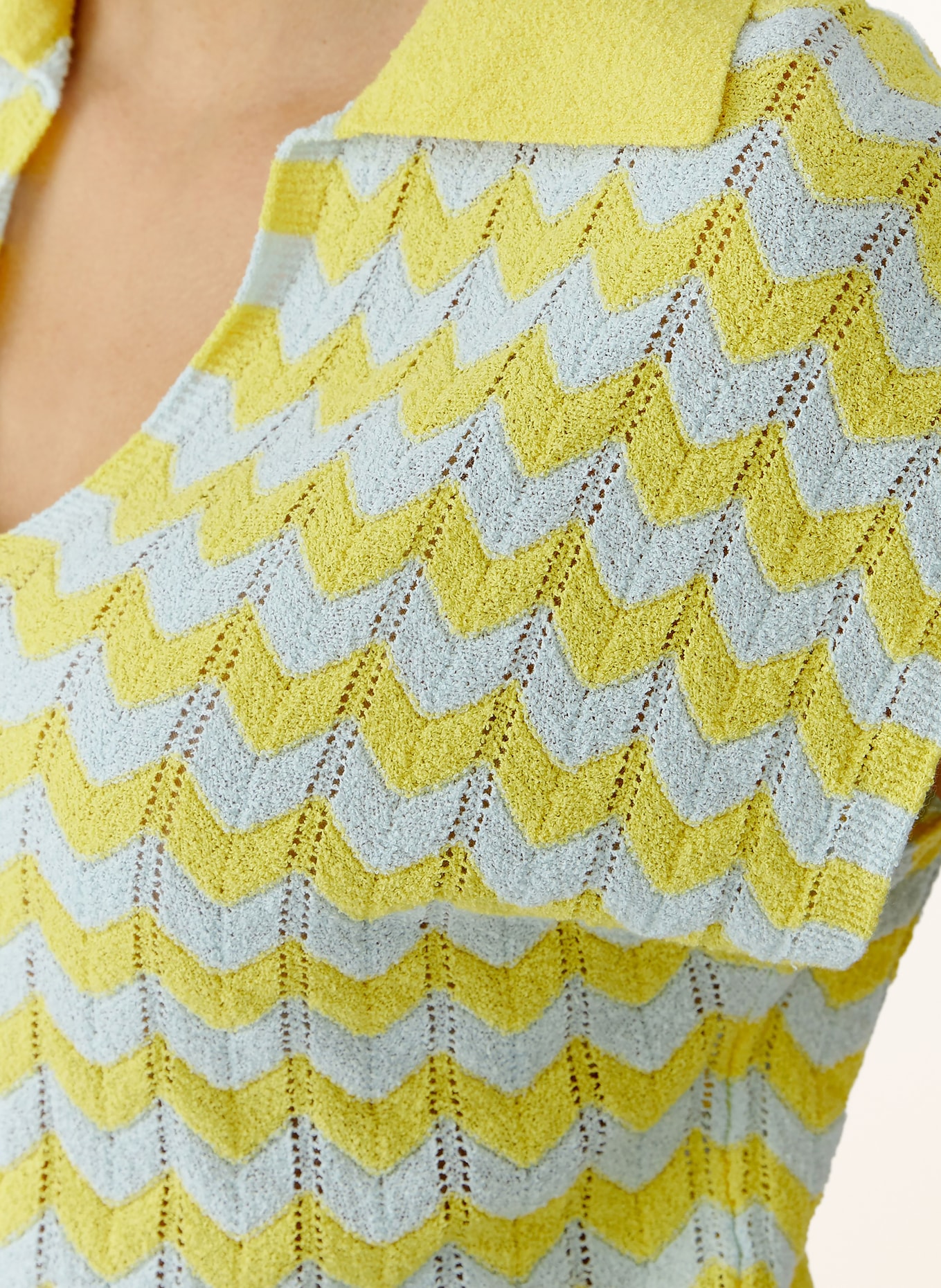 oui Pull en maille: JAUNE / TURQUOISE