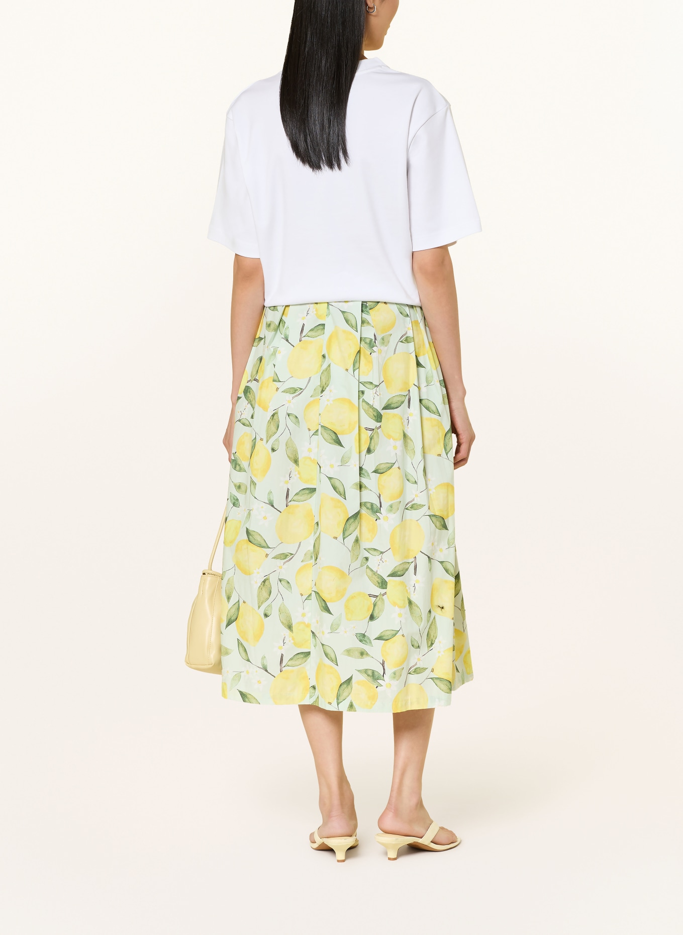 oui Pleated skirt: MINT / YELLOW / WHITE