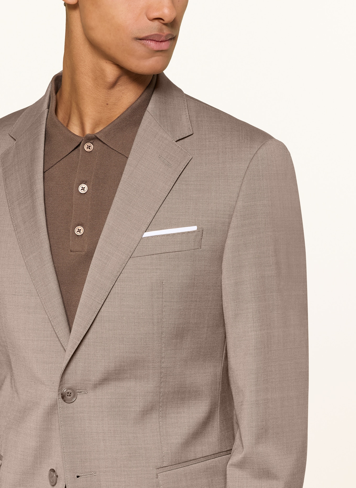 JOOP! Costume HERBY-BLAYR coupe ajustée: BEIGE