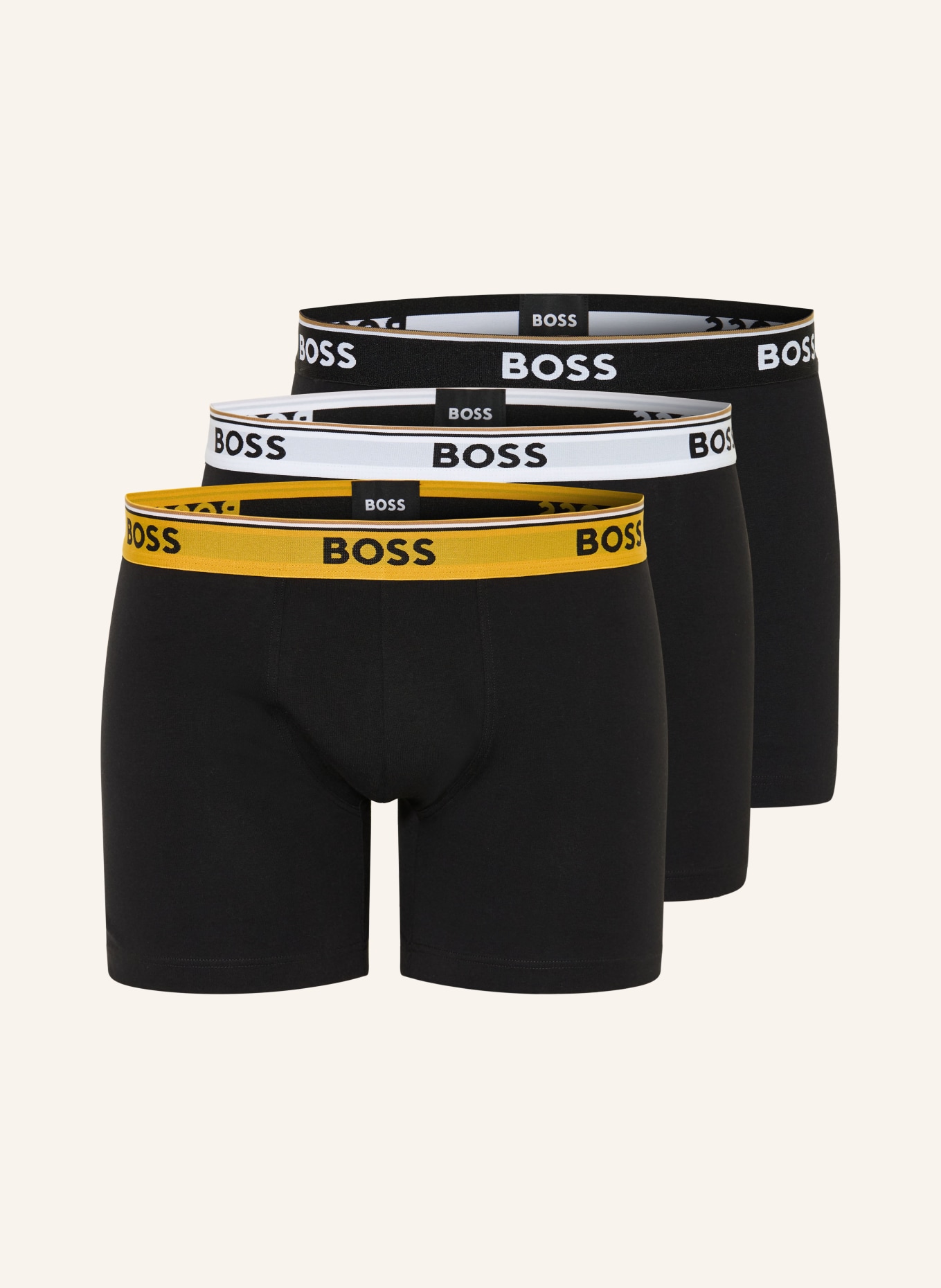 BOSS 3-pak bokserek POWER: CZARNY
