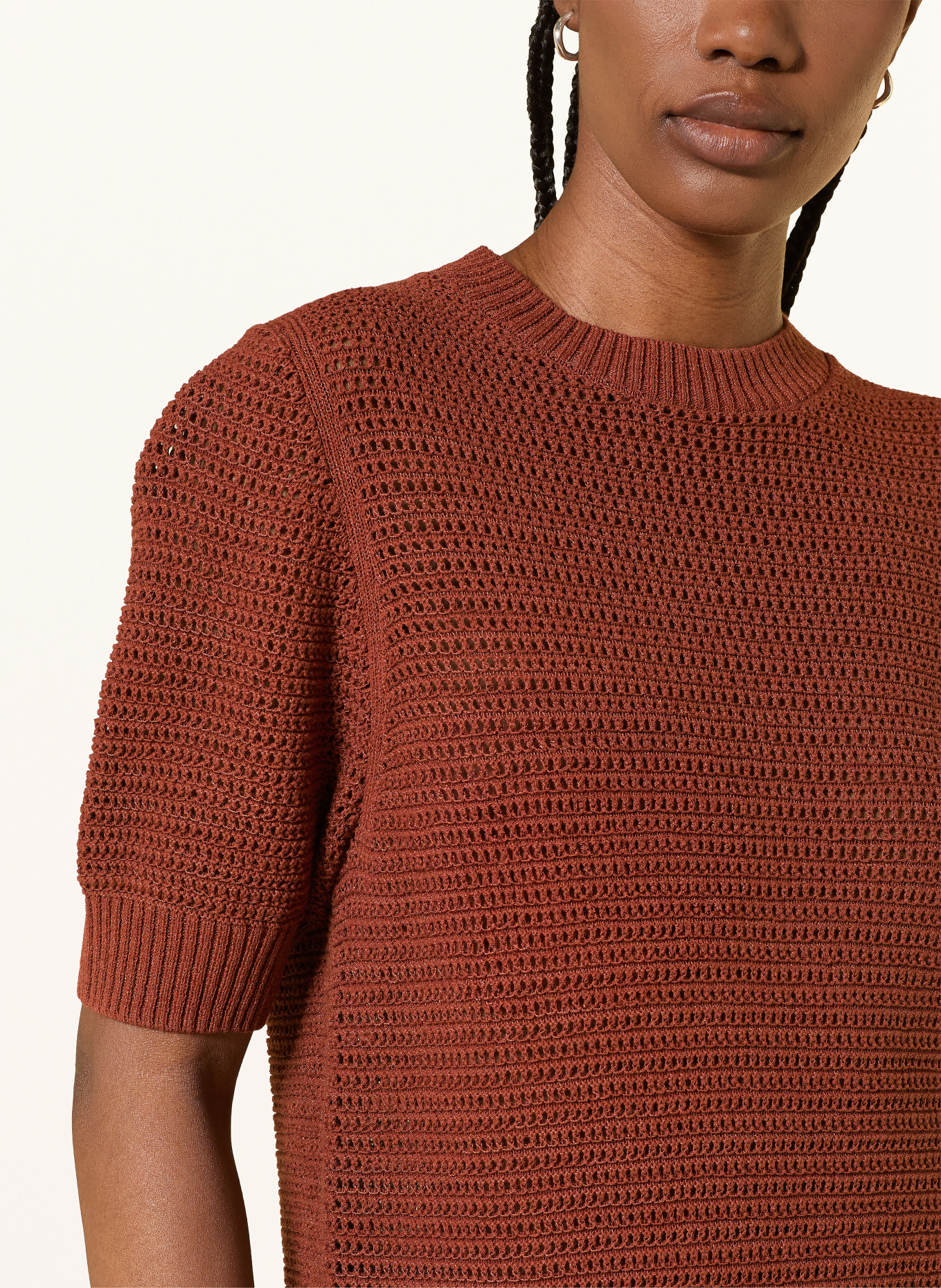 DRYKORN Strickshirt SANIDY: BRAUN