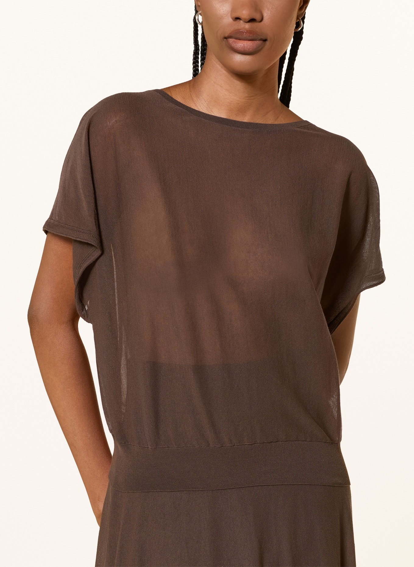 DRYKORN Strickshirt GERLOTTA: DUNKELBRAUN