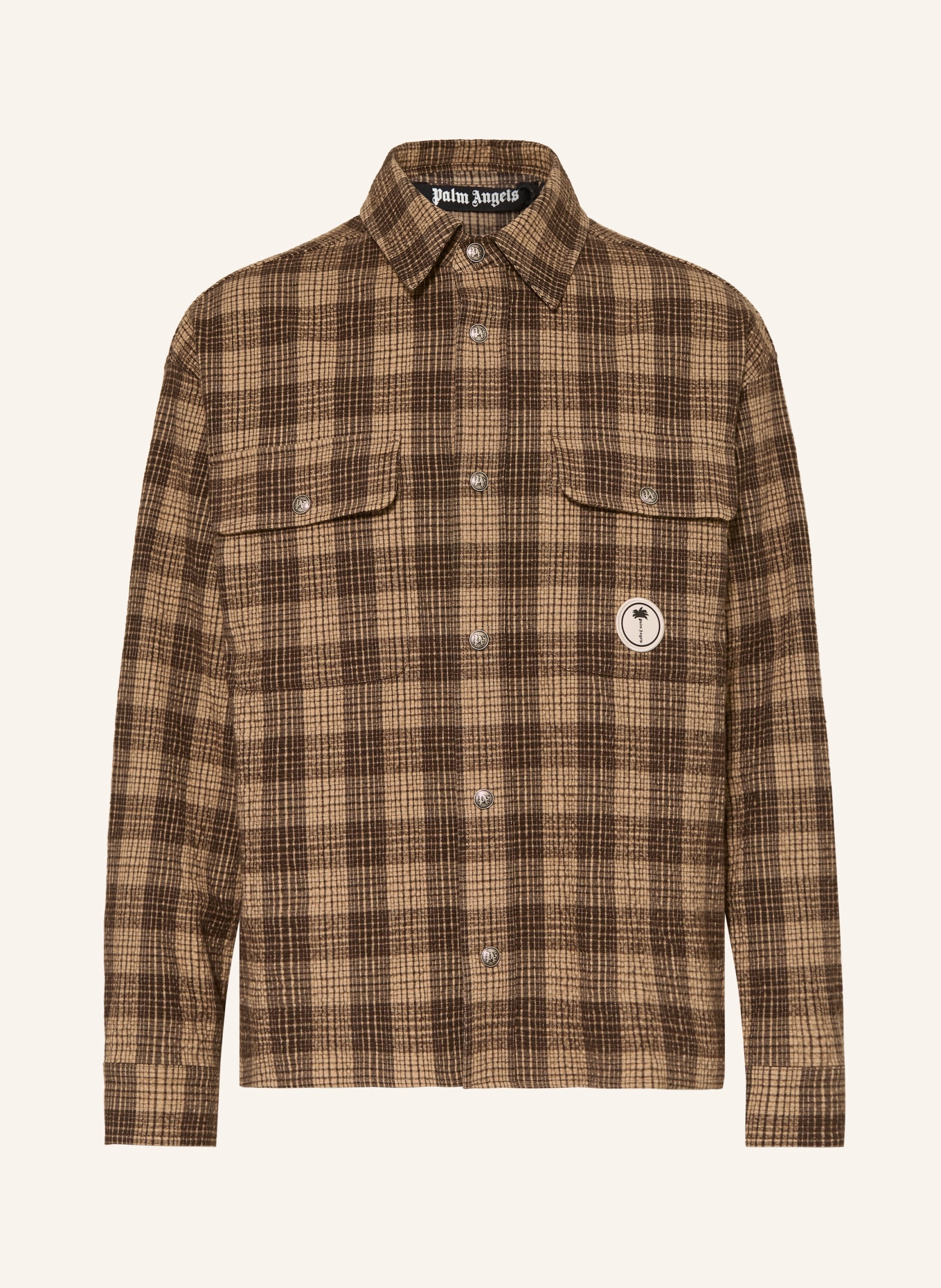 Palm Angels Overshirt: HELLBRAUN / DUNKELBRAUN