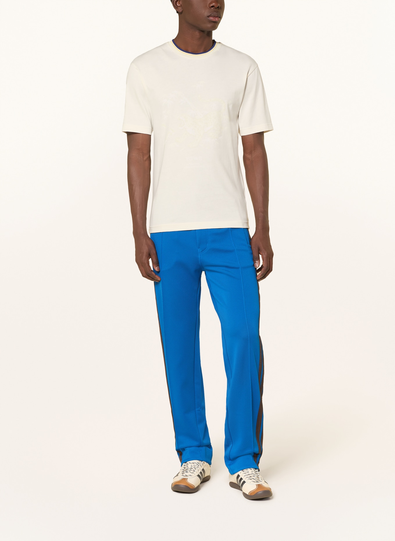 Y-3 T-Shirt WB Y3 GRAPHIC: ECRU / GELB / DUNKELBLAU