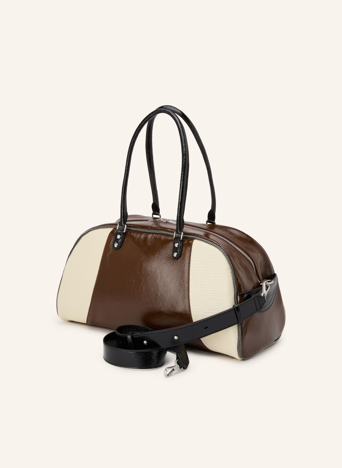 Y-3 Sporttasche WB BAG: DUNKELBRAUN / CREME