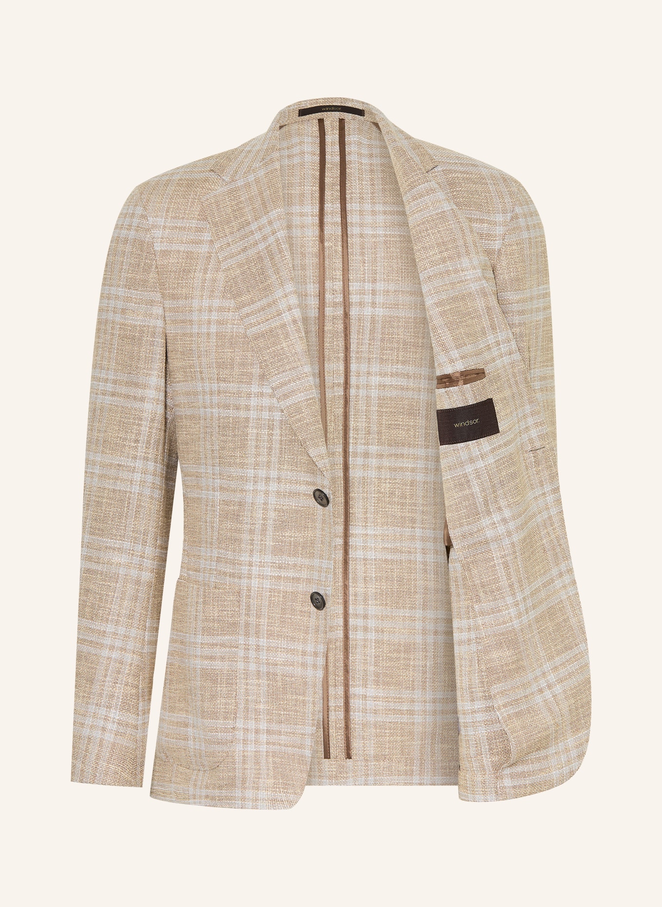 windsor. Sakko GIORNO Shaped Fit: BEIGE / HELLBLAU / WEISS