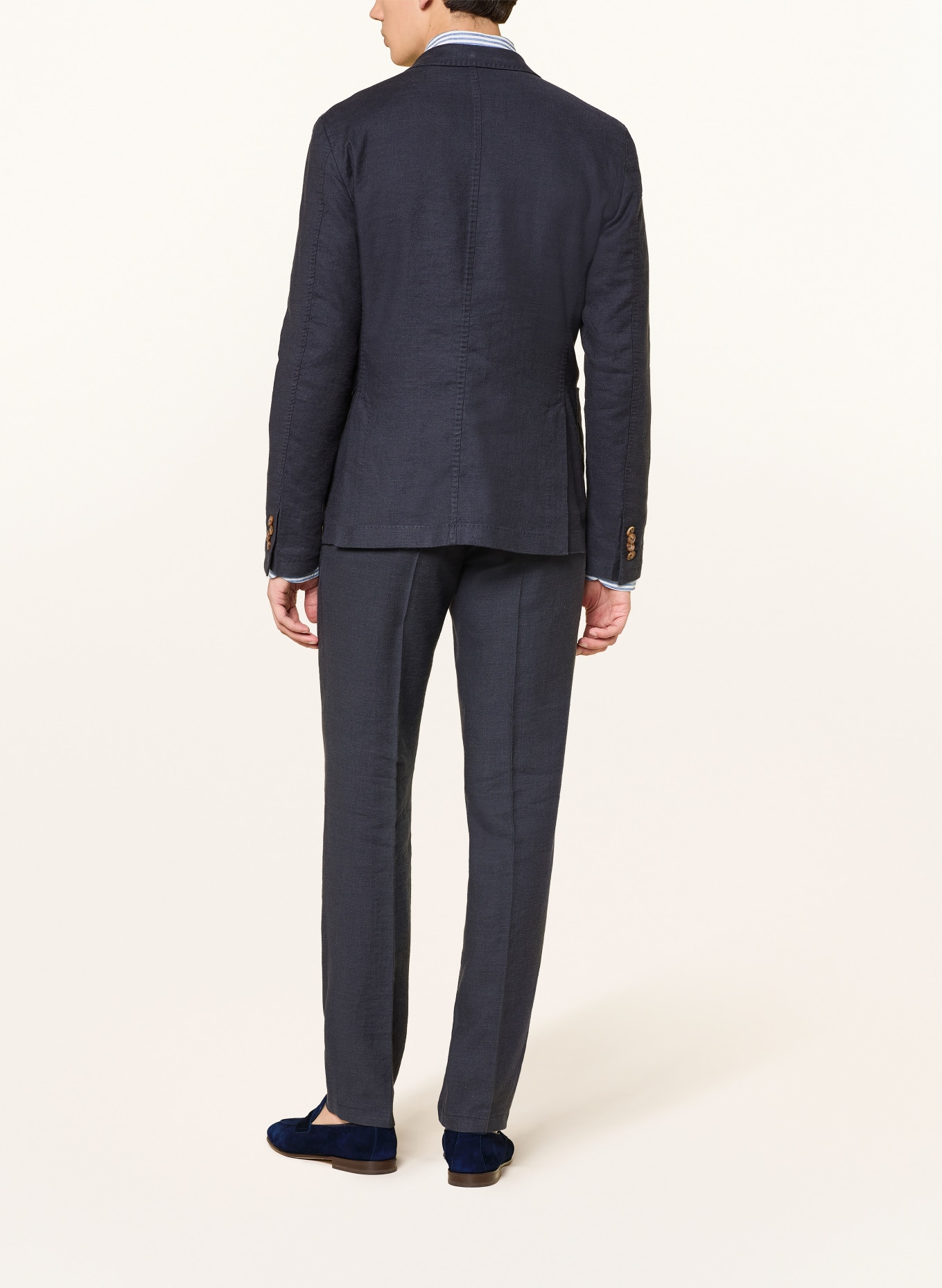 windsor. Anzugsakko SALINO Shaped Fit mit Leinen: 410 Navy 410